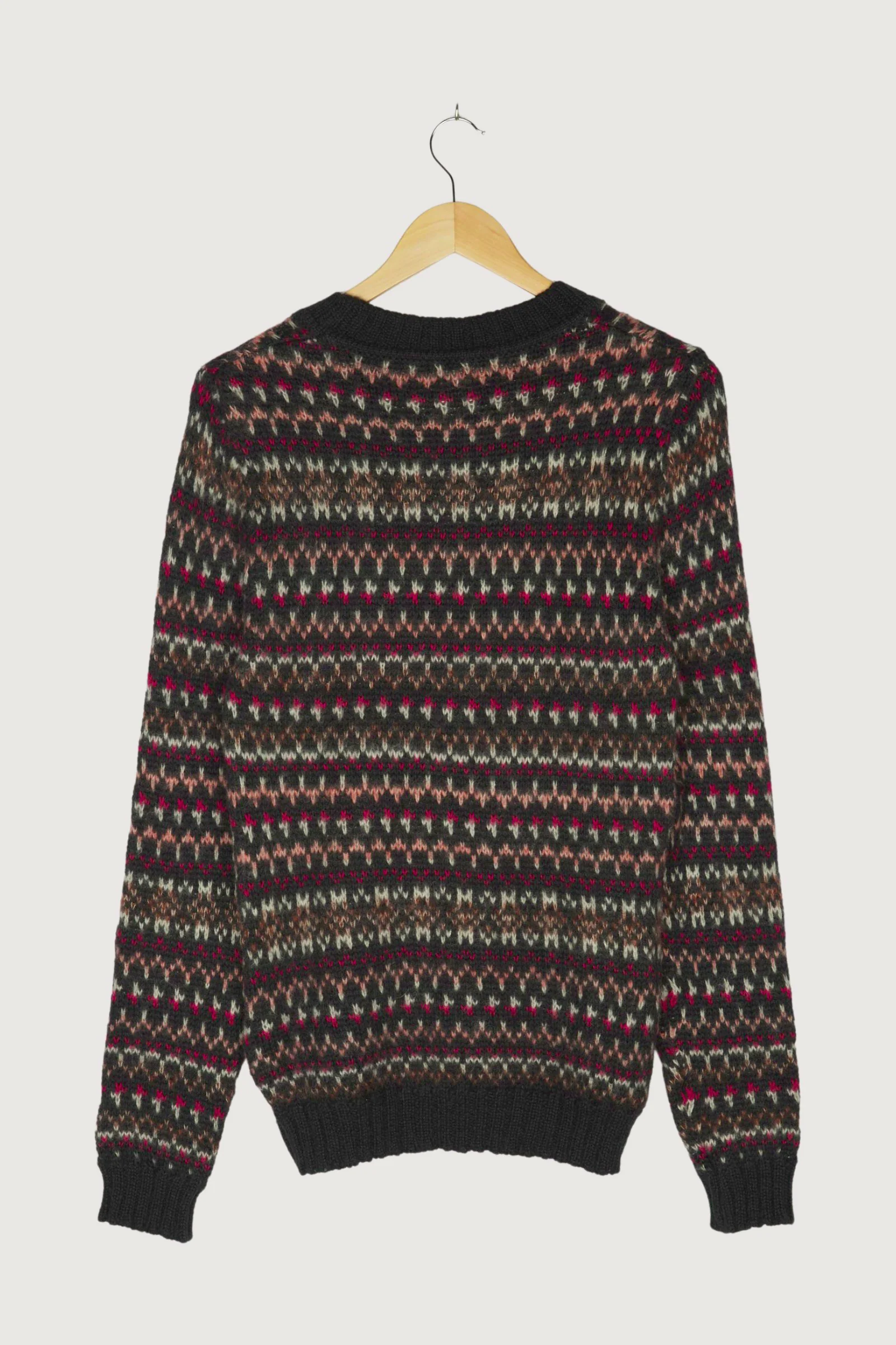 Secondhand Jacquard-Pullover aus Alpaka mit Seide und Mohair - Image 5
