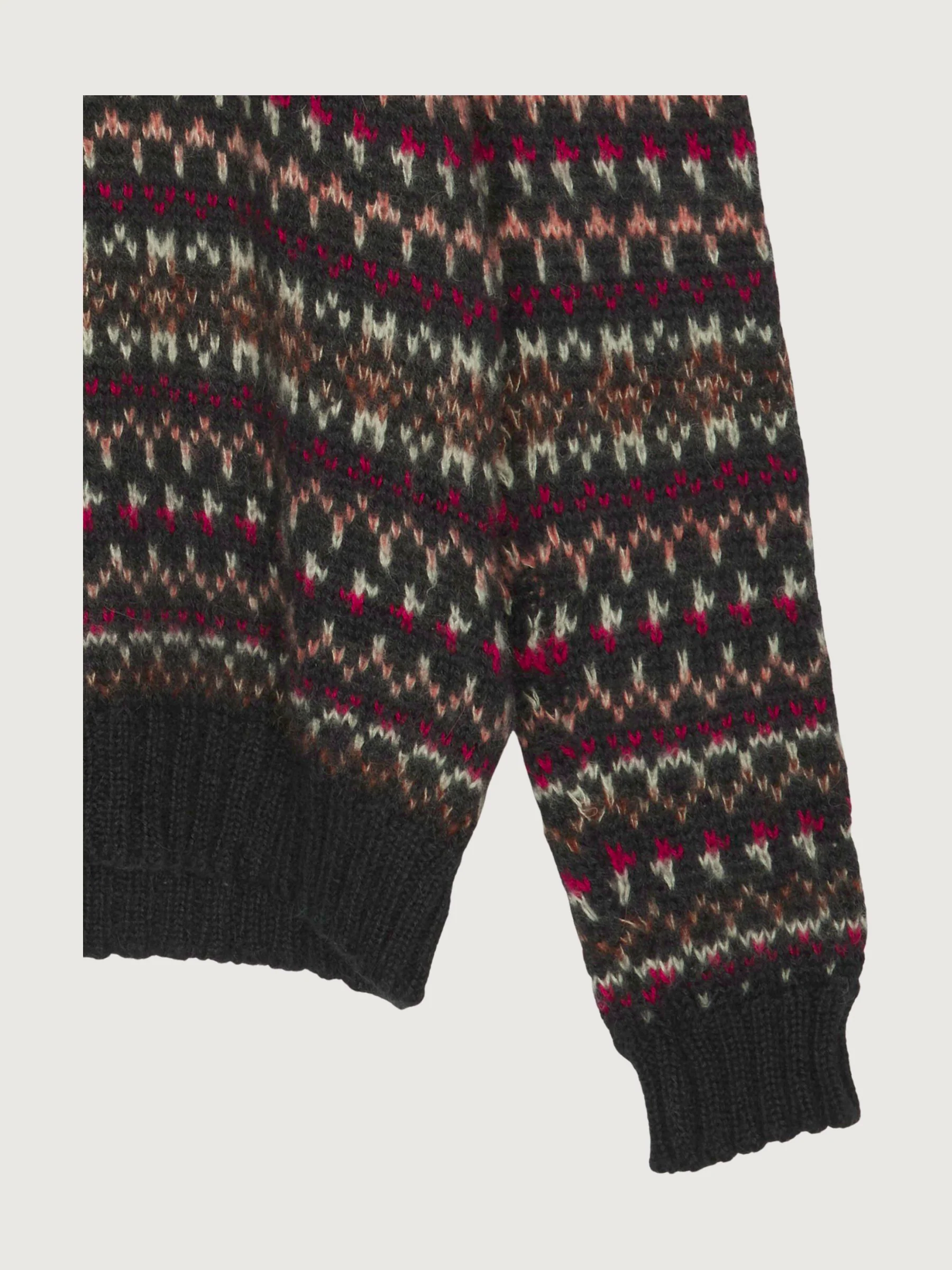 Secondhand Jacquard-Pullover aus Alpaka mit Seide und Mohair - Image 6