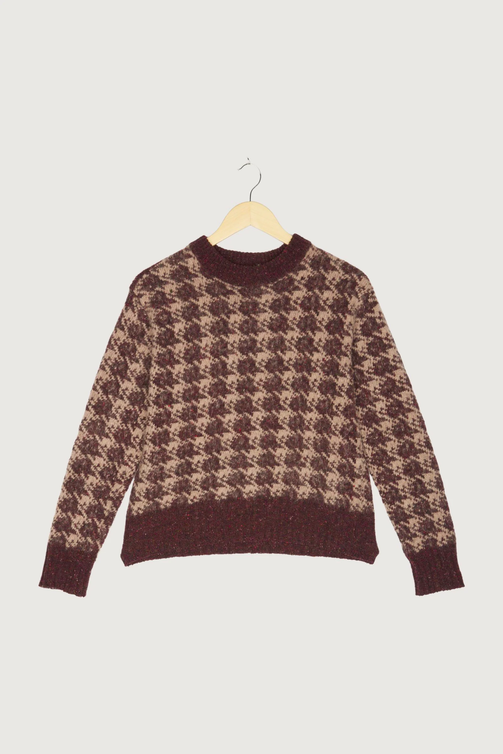 Secondhand Jacquard-Pullover aus Schurwolle mit Alpaka - Image 4