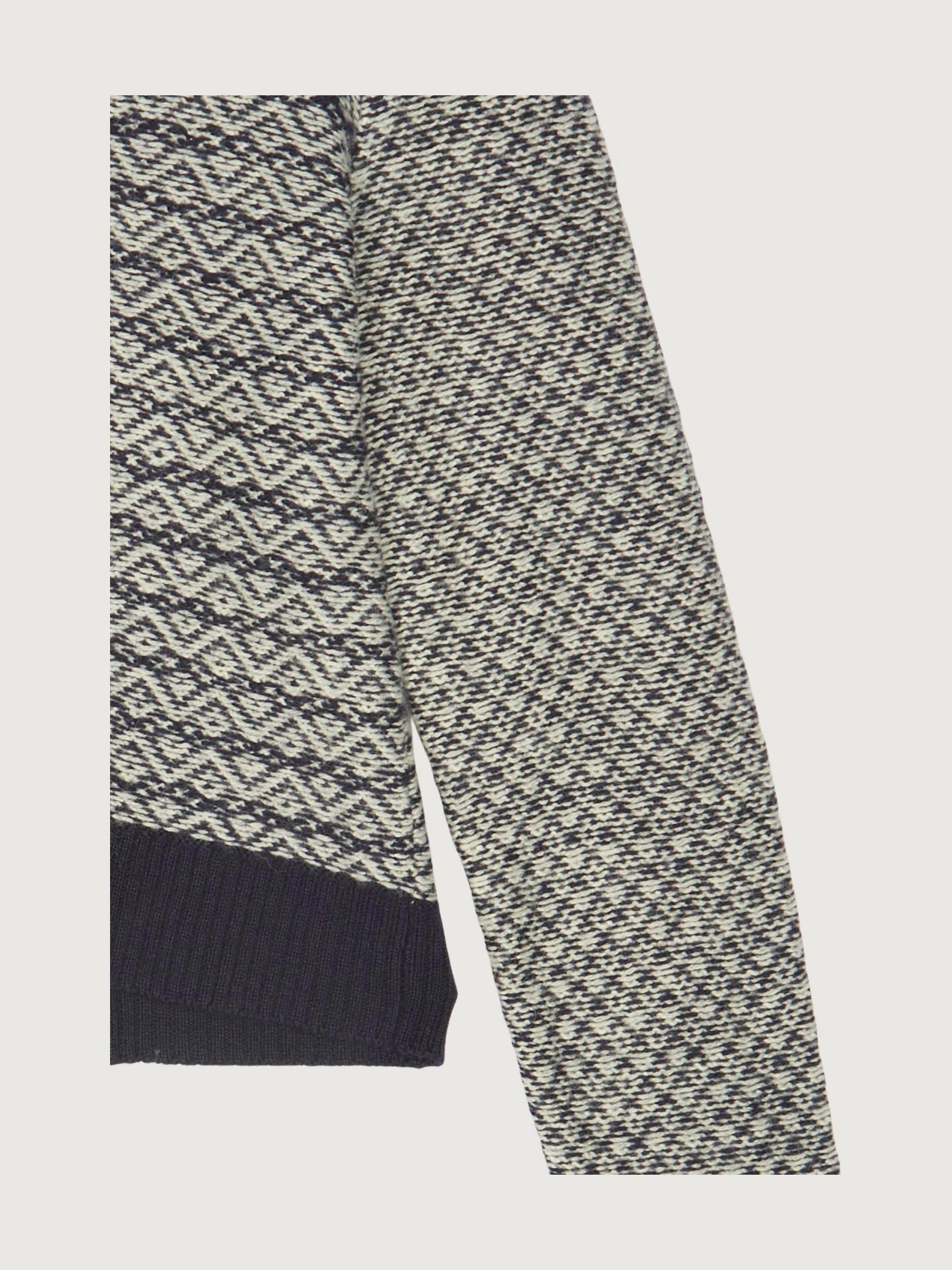 Secondhand Jacquard-Strickjacke aus reiner Schurwolle - Image 3