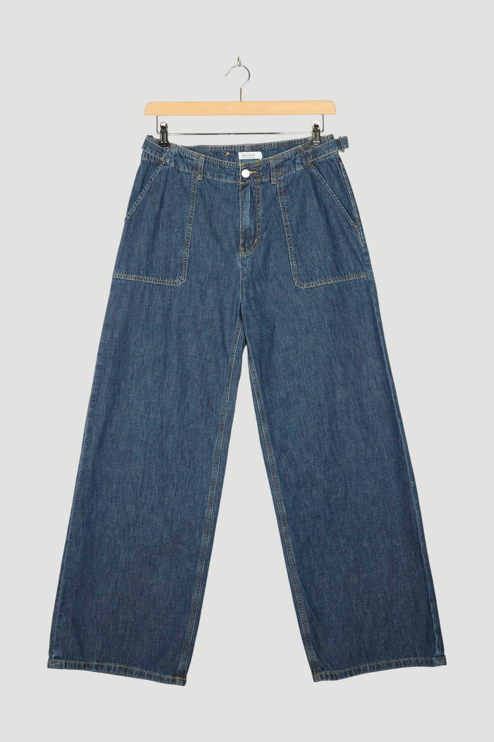 Secondhand Jeans Alva Mid Rise Wide Leg aus Bio-Denim mit Kapok
