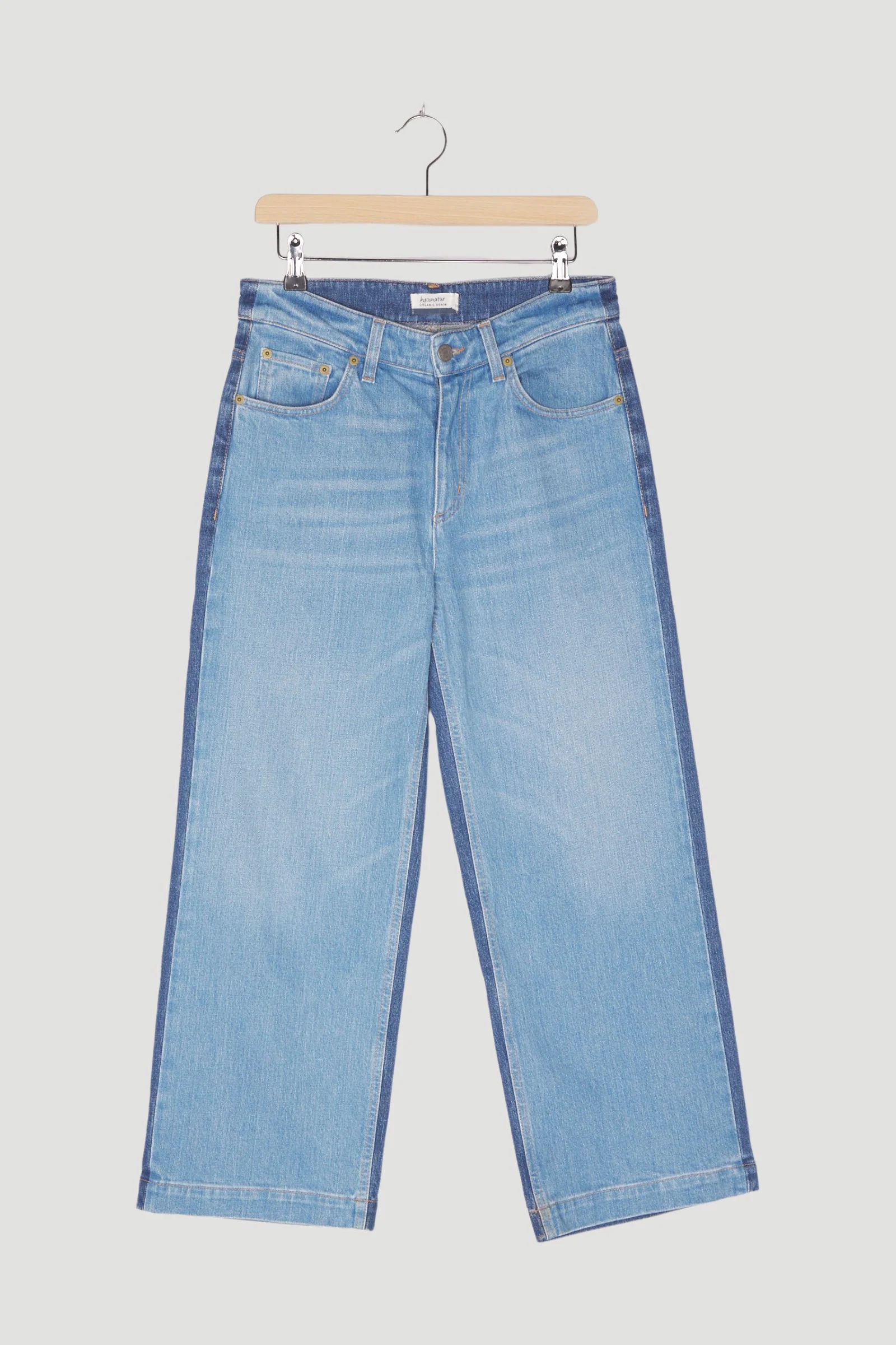 Secondhand Jeans Cropped Flared aus Bio-Denim