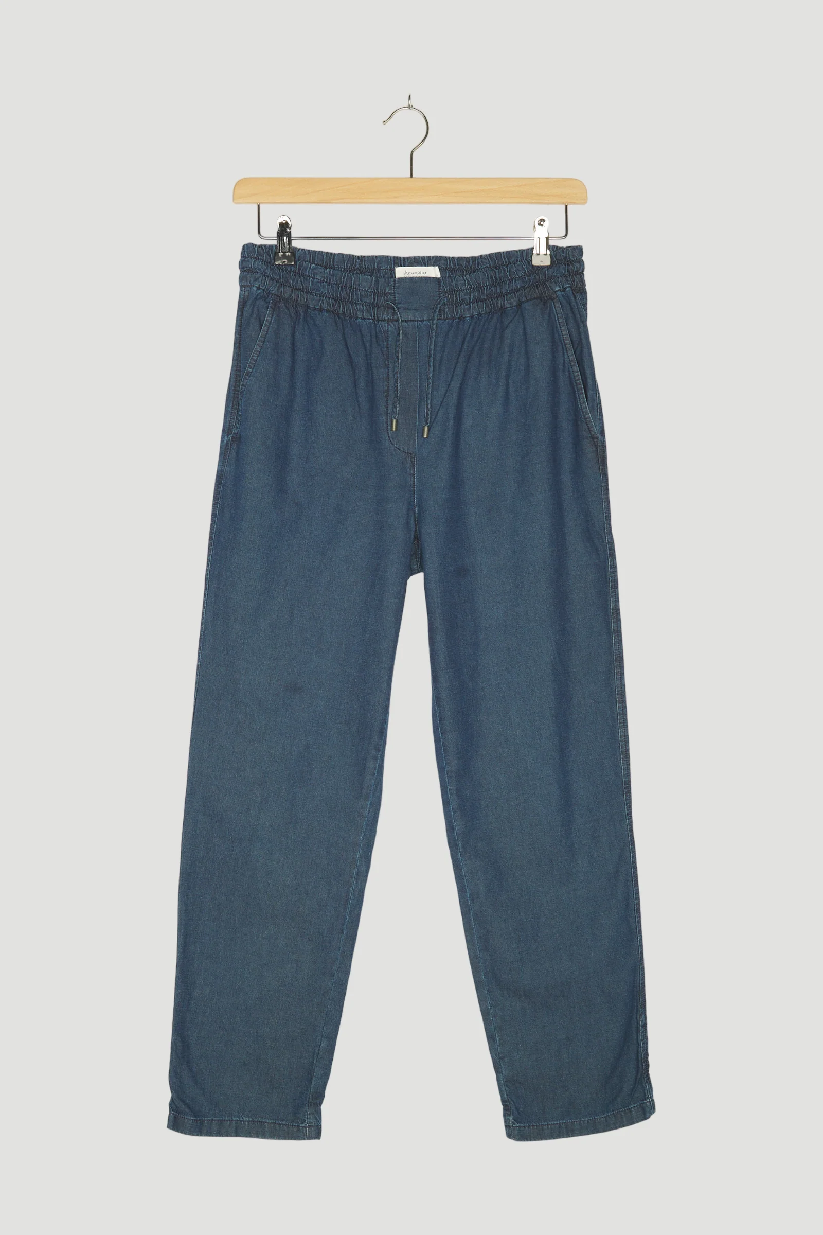 Secondhand Jeans Joggpants aus Bio-Baumwolle mit Leinen