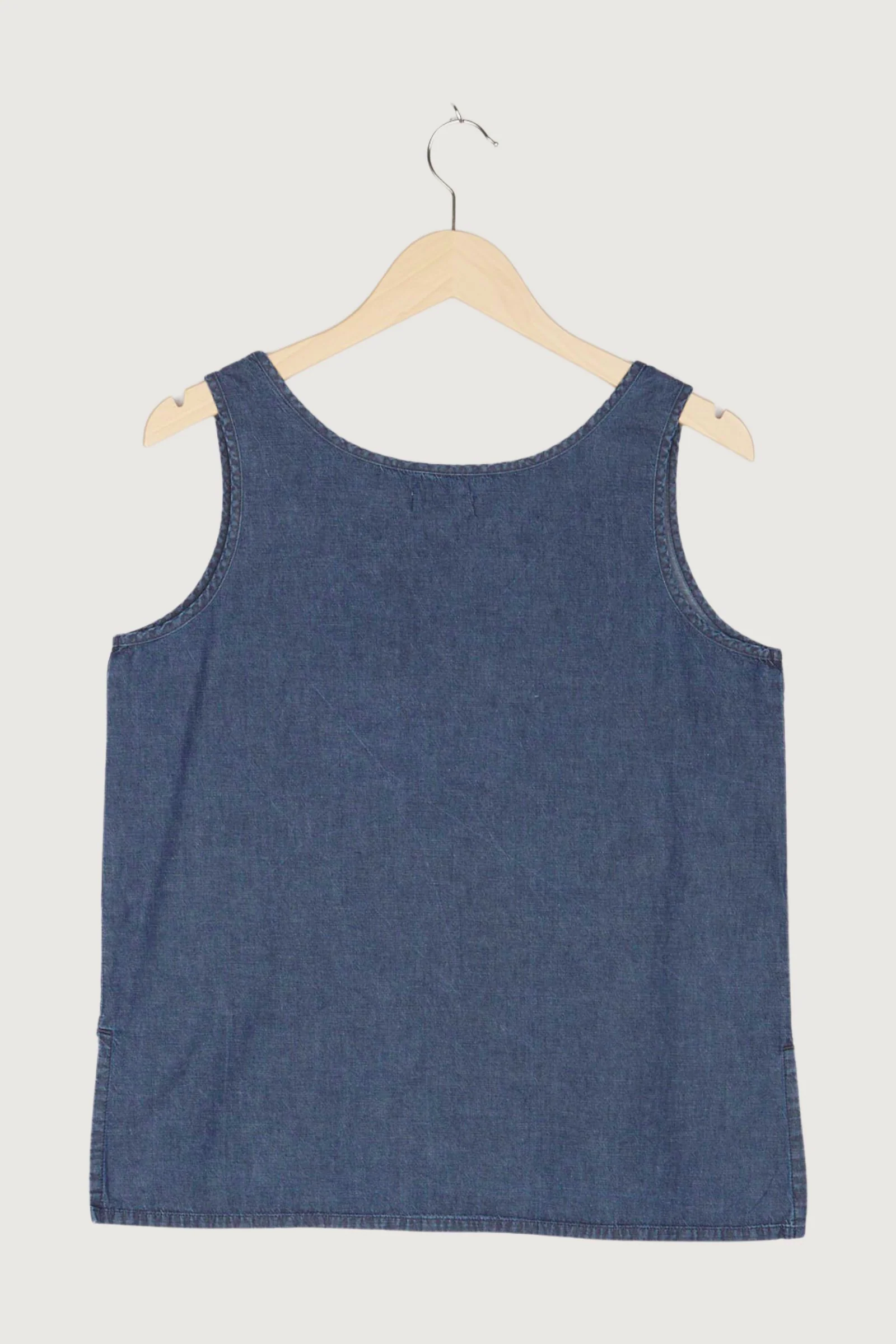 Secondhand Jeans-Top aus Bio-Baumwolle mit Leinen - Image 2