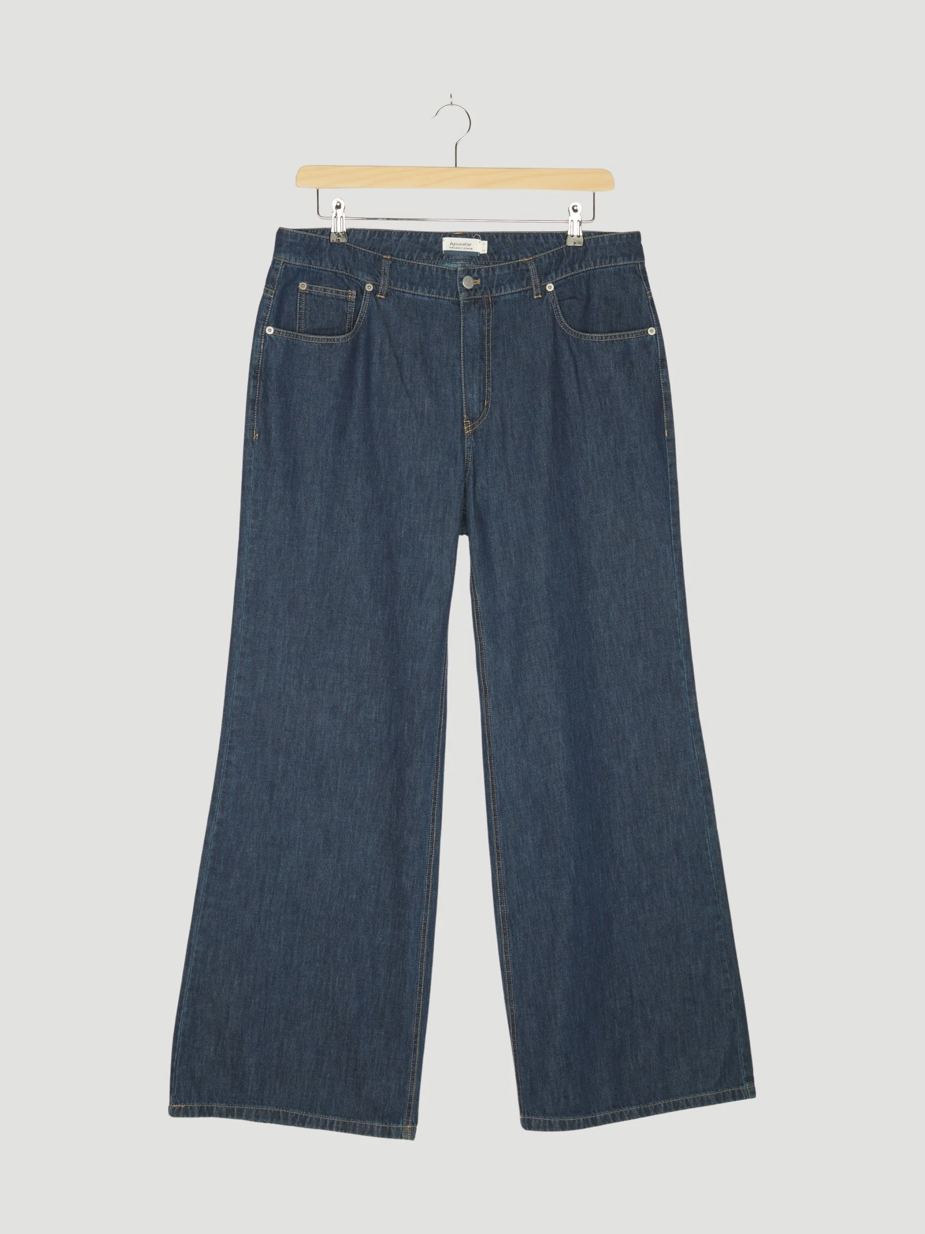 Secondhand Jeans Wide Leg aus Bio-Baumwolle mit Kapok