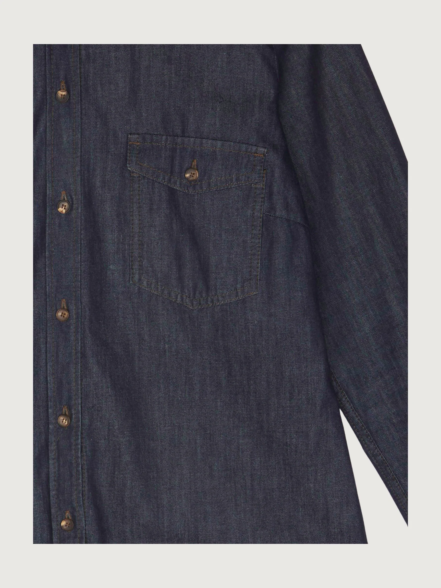 Secondhand Jeansbluse aus reiner Bio-Baumwolle - Image 3