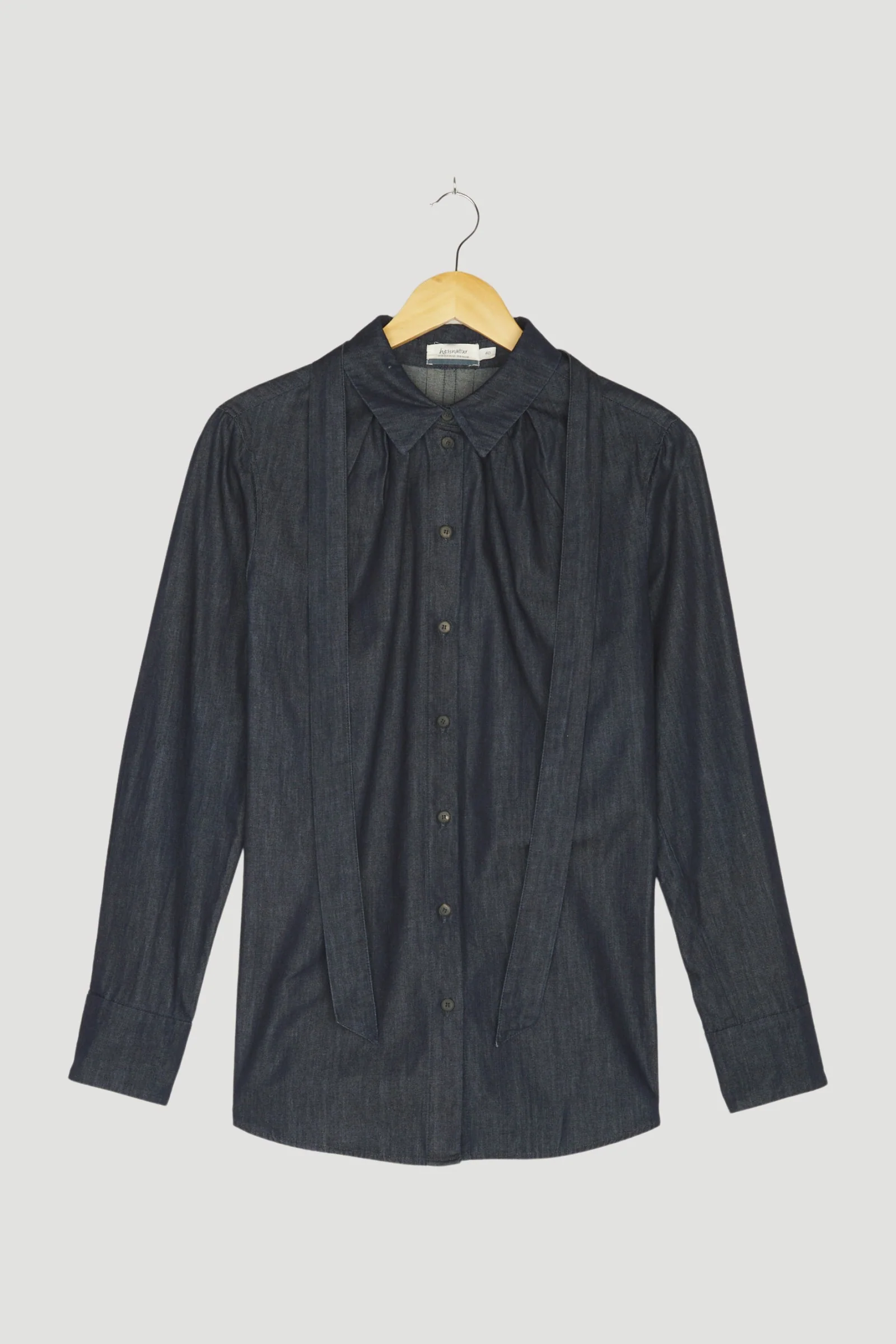 Secondhand Jeansbluse aus reiner Bio-Baumwolle