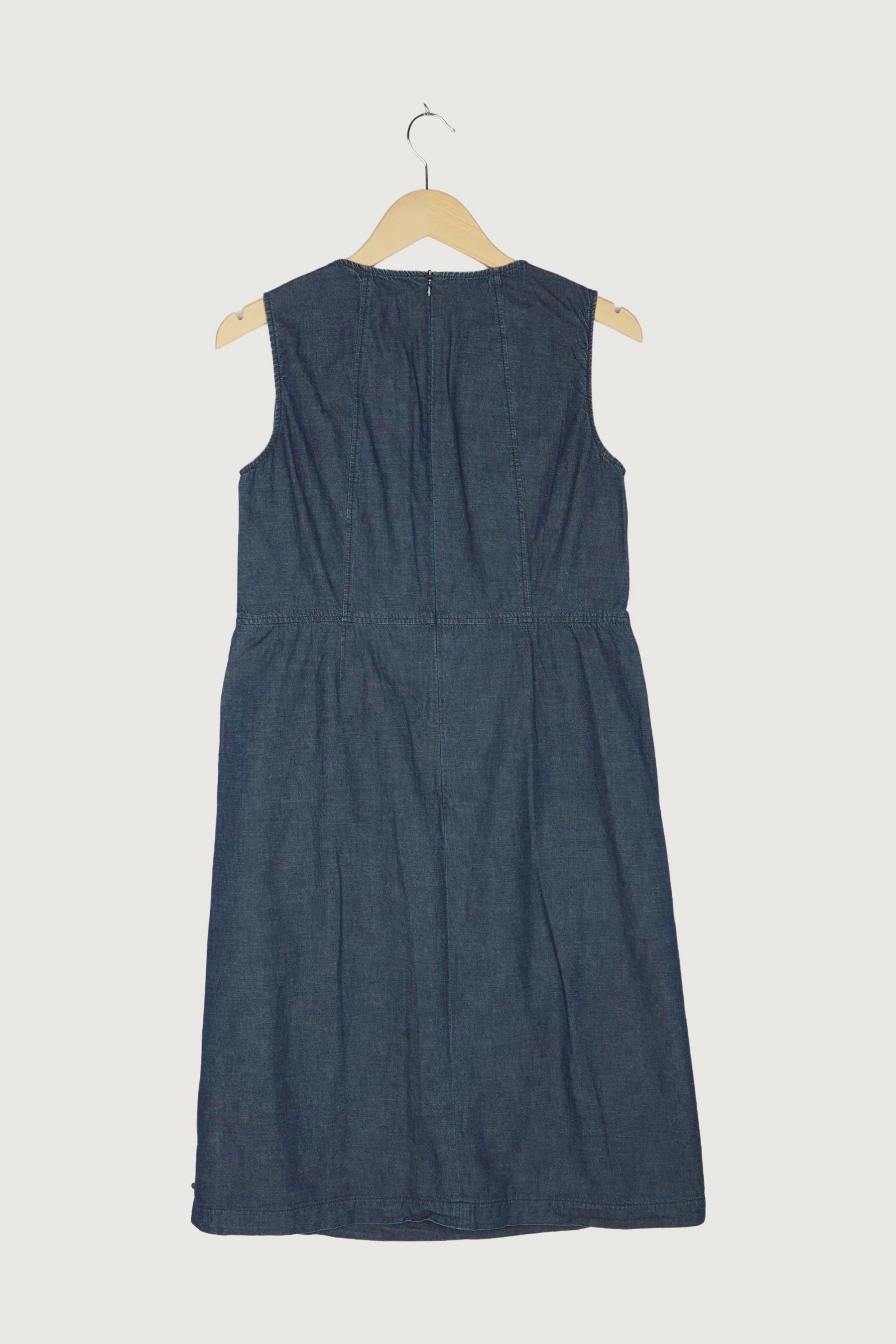 Secondhand Jeanskleid aus Bio-Denim mit Leinen - Image 2
