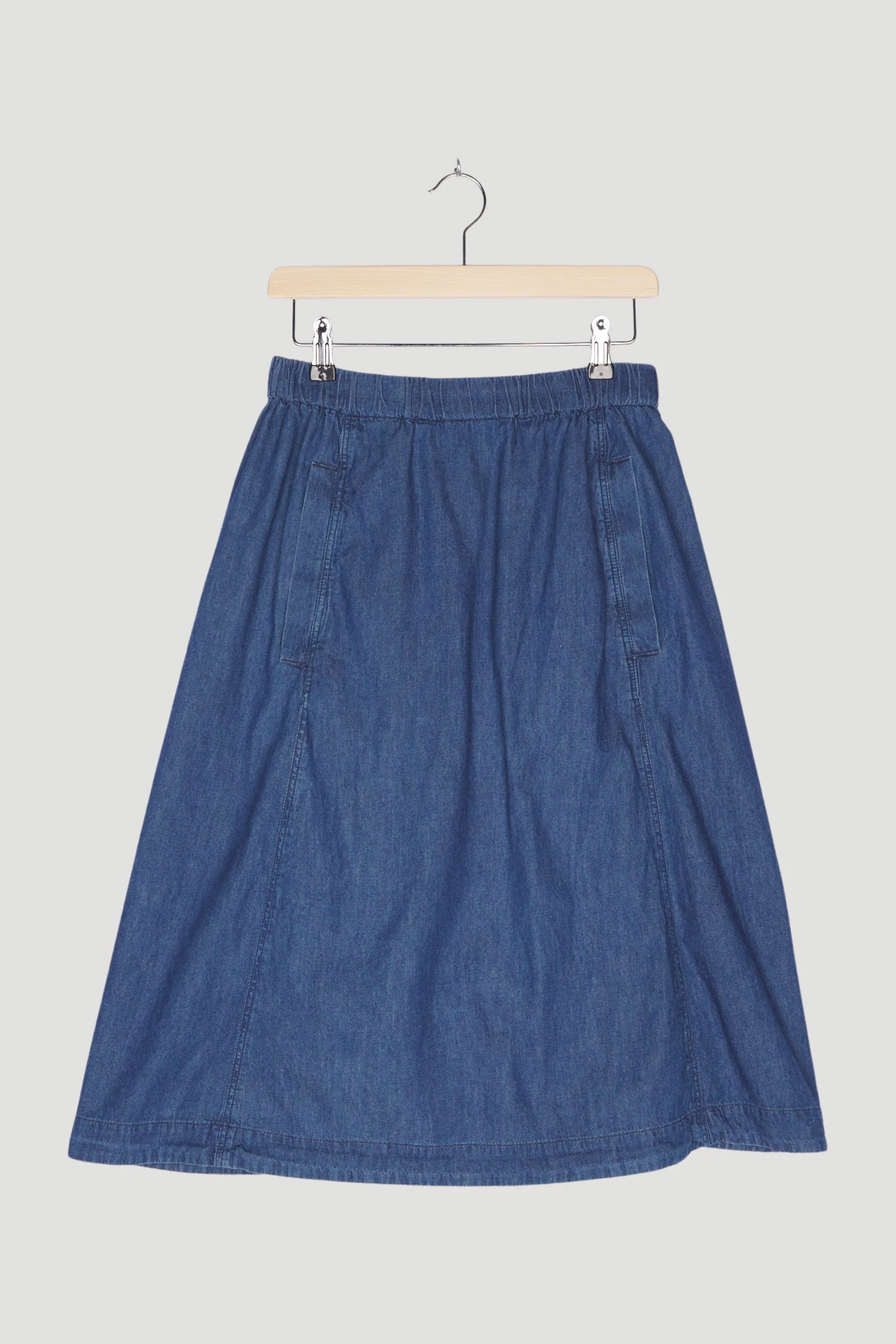 Secondhand Jeansrock aus reinem Bio-Denim