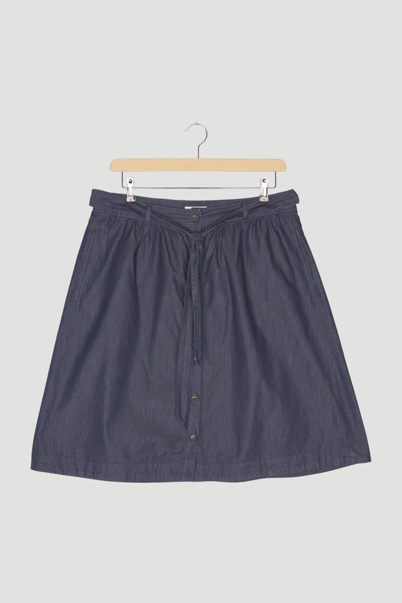 Secondhand Jeansrock aus reinem Bio-Denim
