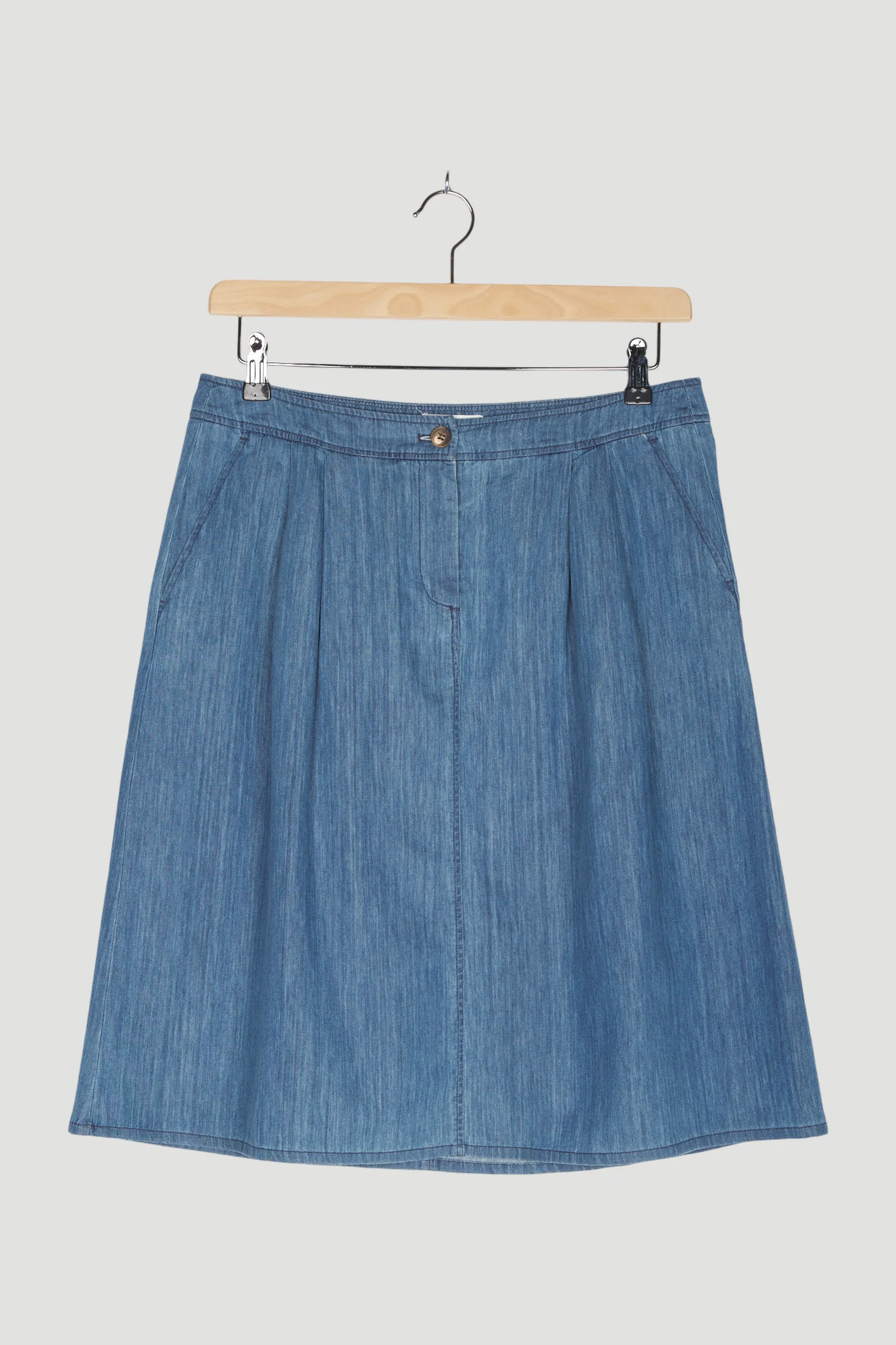 Secondhand Jeansrock aus reinem Bio-Denim