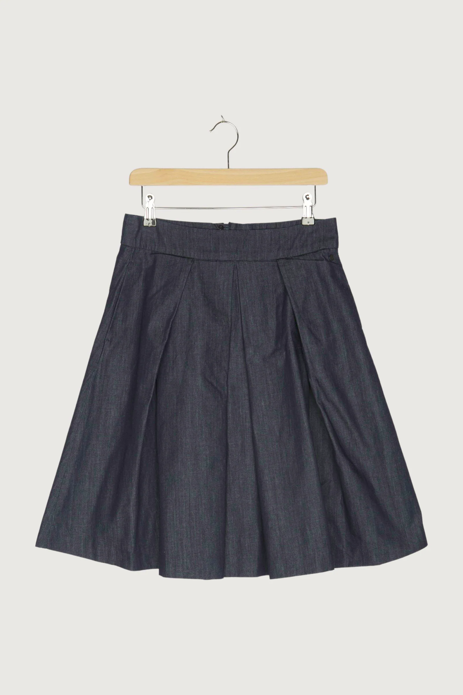 Secondhand Jeansrock aus reiner Bio-Baumwolle