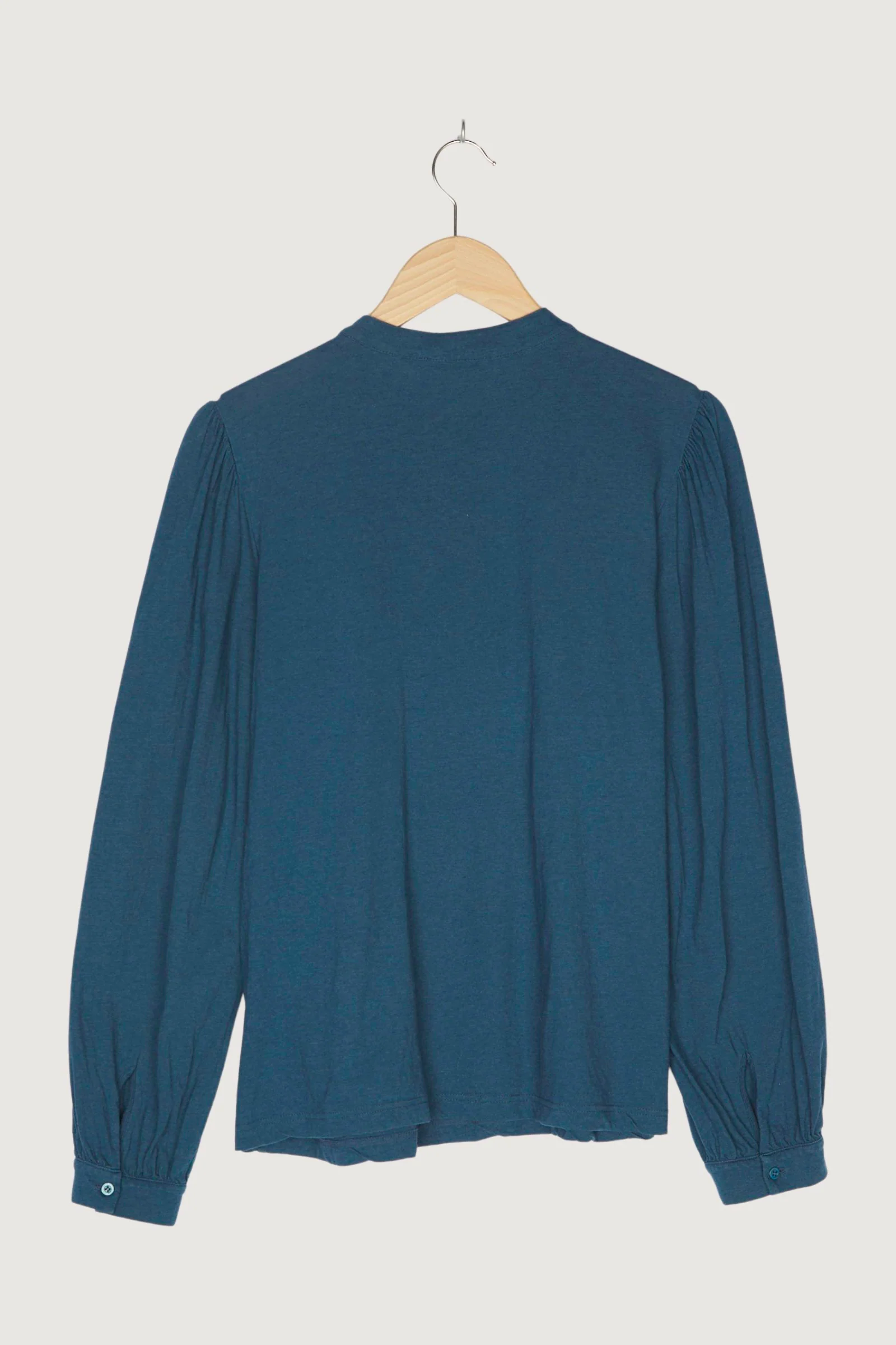 Secondhand Jersey-Bluse aus Bio-Baumwolle mit Schurwolle - Image 5