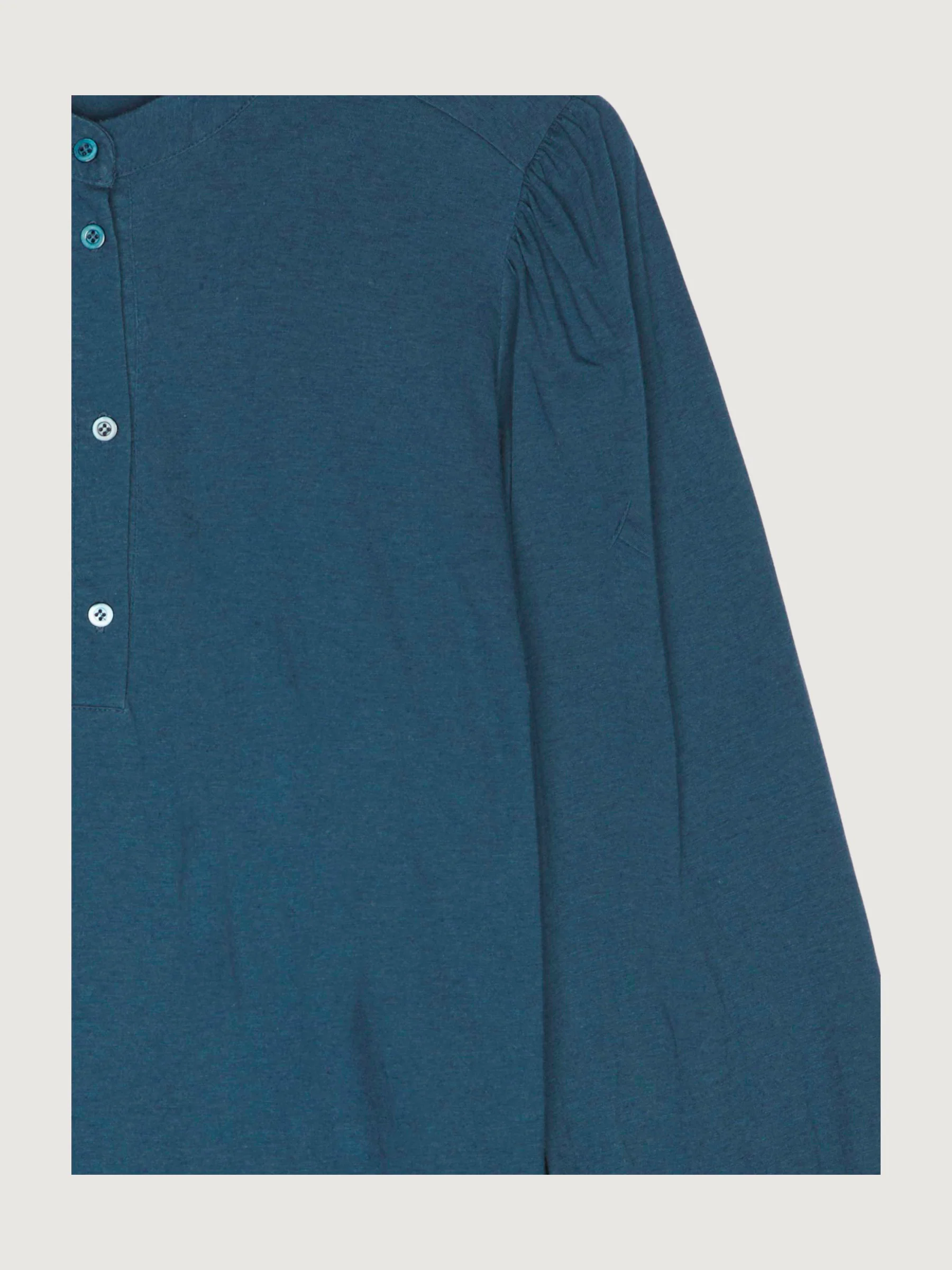 Secondhand Jersey-Bluse aus Bio-Baumwolle mit Schurwolle - Image 6