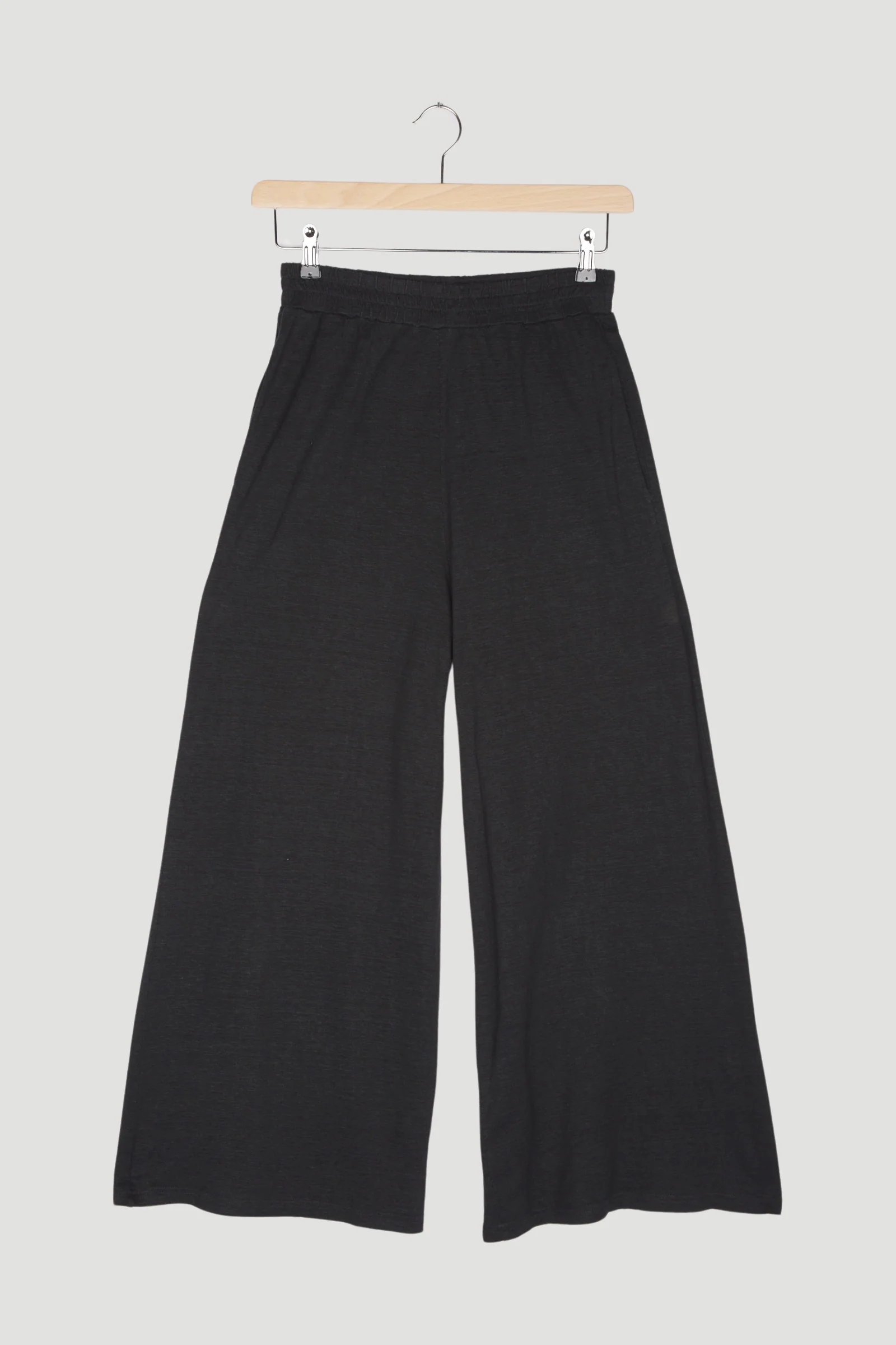 Secondhand Jersey-Hose wide leg aus reinem Hanf