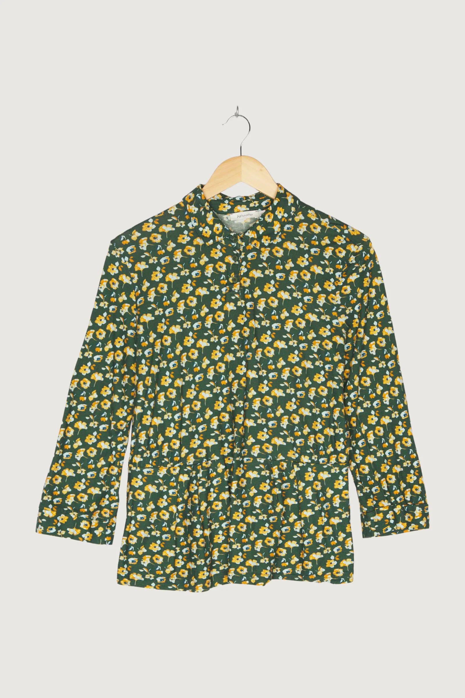 Secondhand Jerseybluse aus reiner Bio-Baumwolle