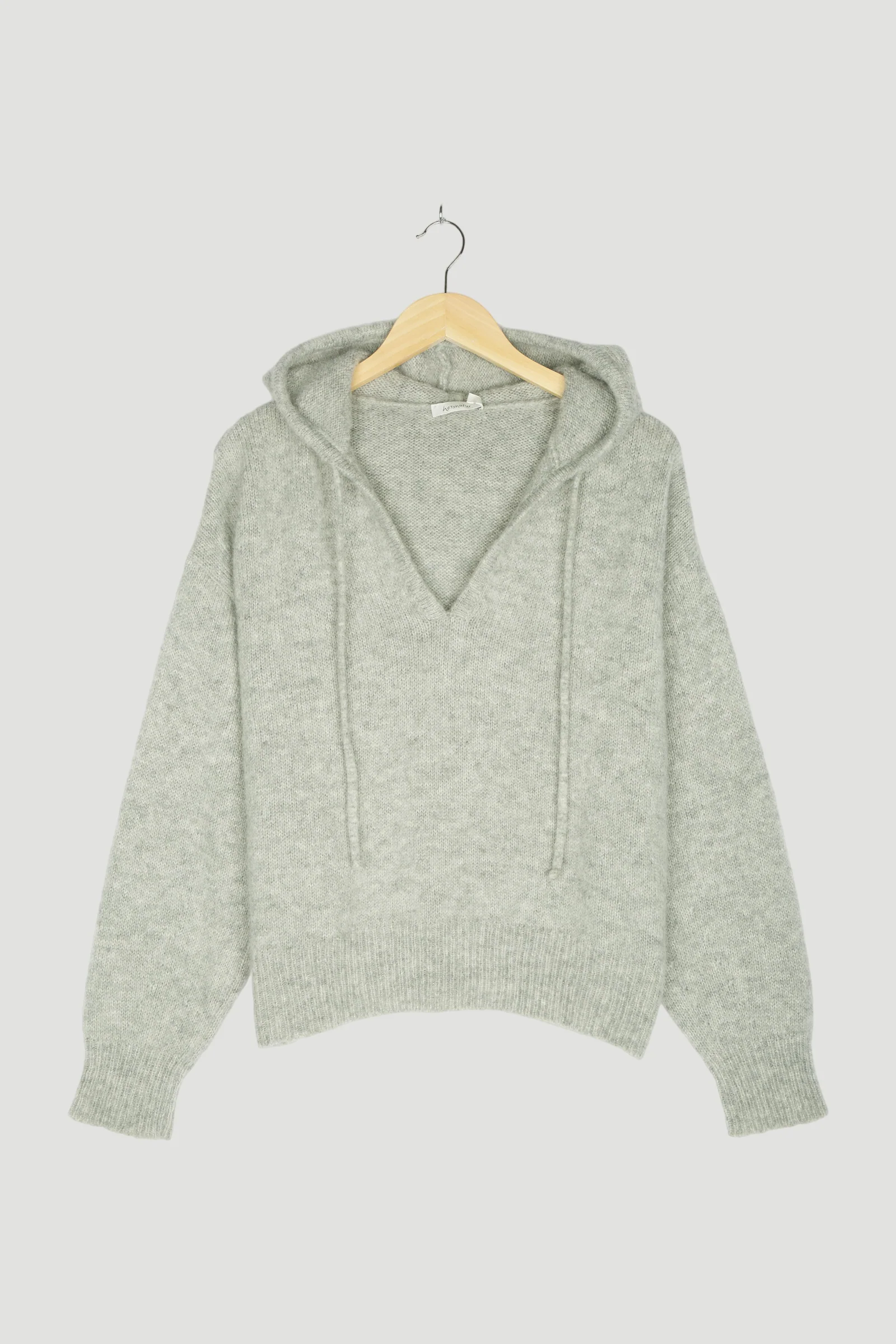 Secondhand Kapuzen-Pullover aus Alpaka mit Seide und Mohair - Image 4