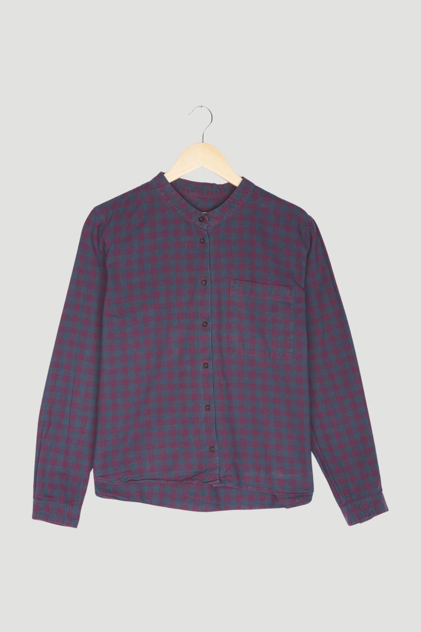 Secondhand Karo-Bluse aus reiner Bio-Baumwolle - Image 3