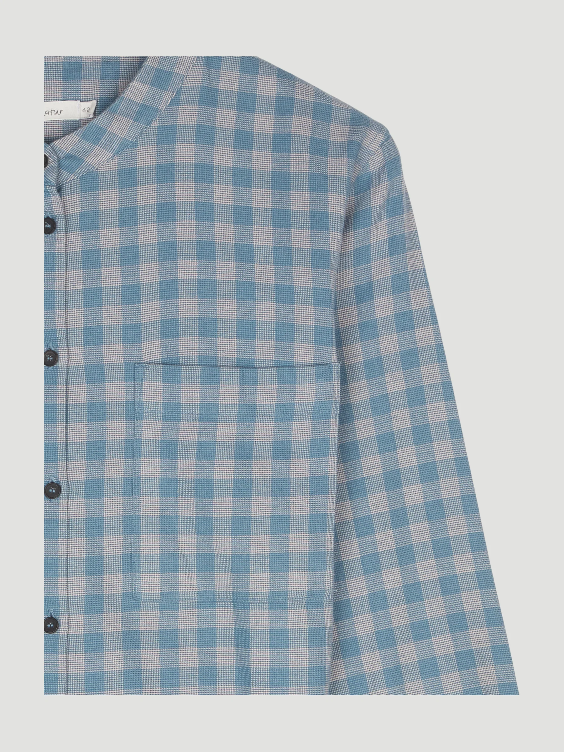 Secondhand Karo-Bluse aus reiner Bio-Baumwolle - Image 4