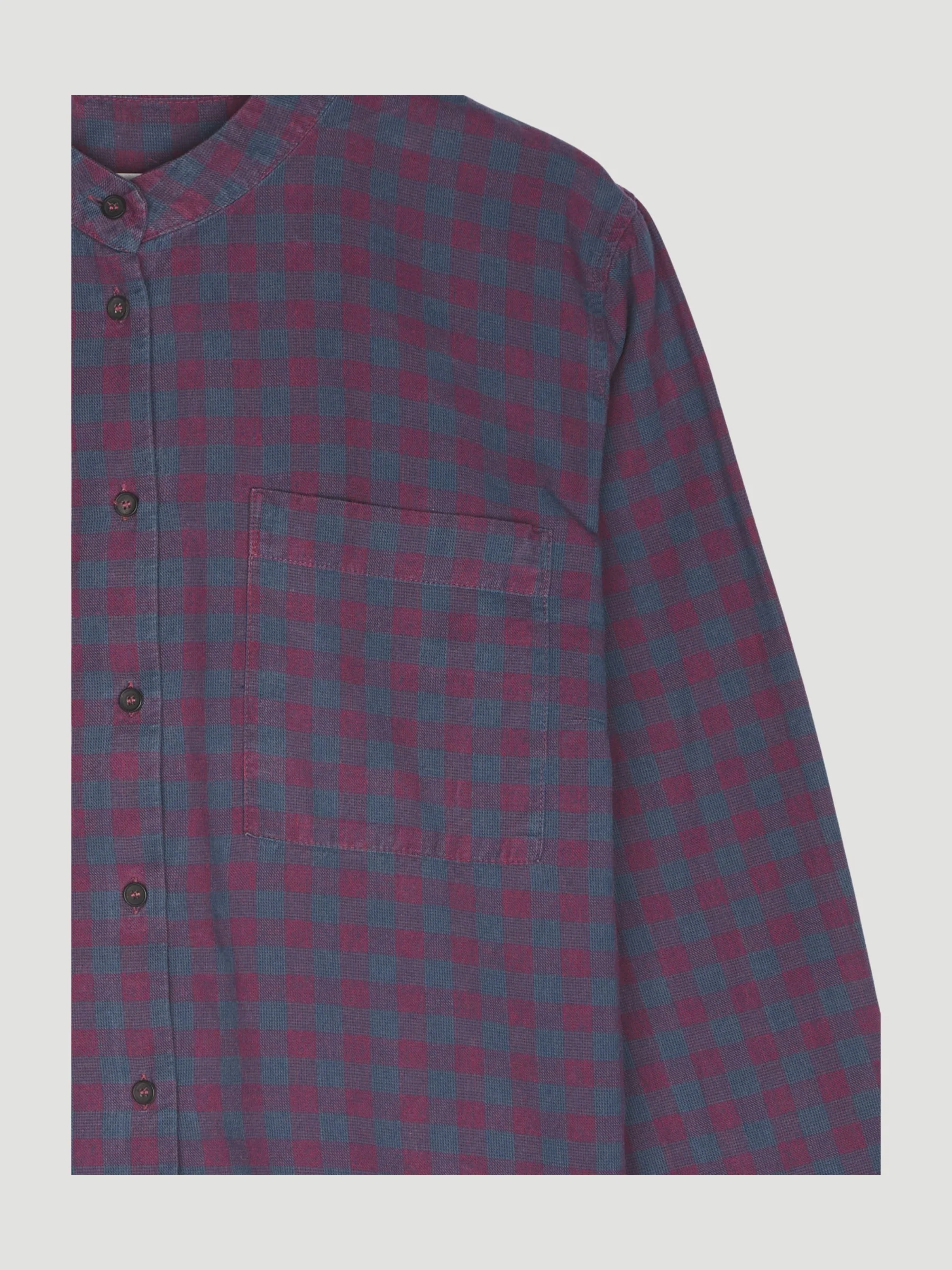 Secondhand Karo-Bluse aus reiner Bio-Baumwolle - Image 6