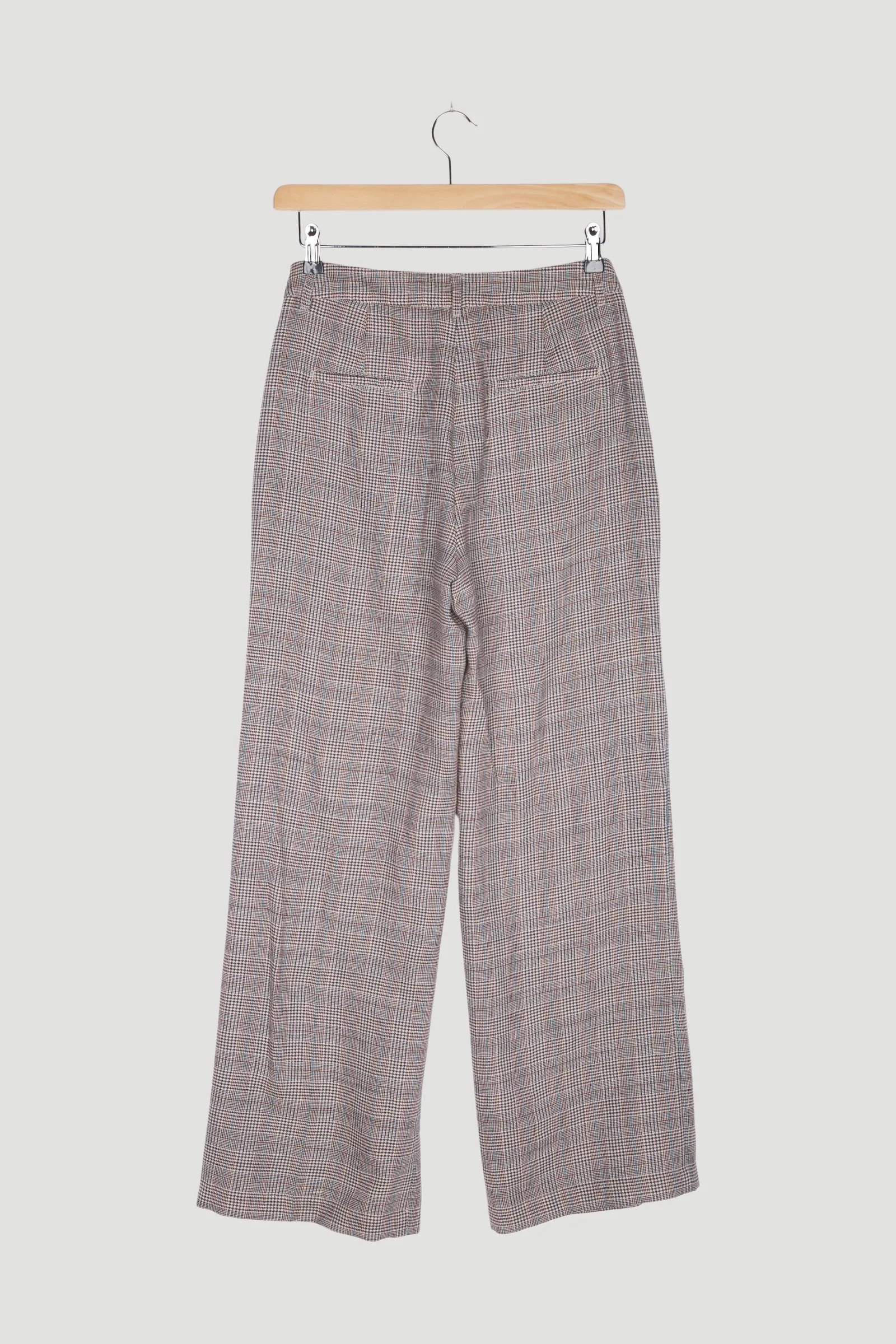 Secondhand Karo-Hose Flared aus reiner Bio-Merinowolle - Image 2