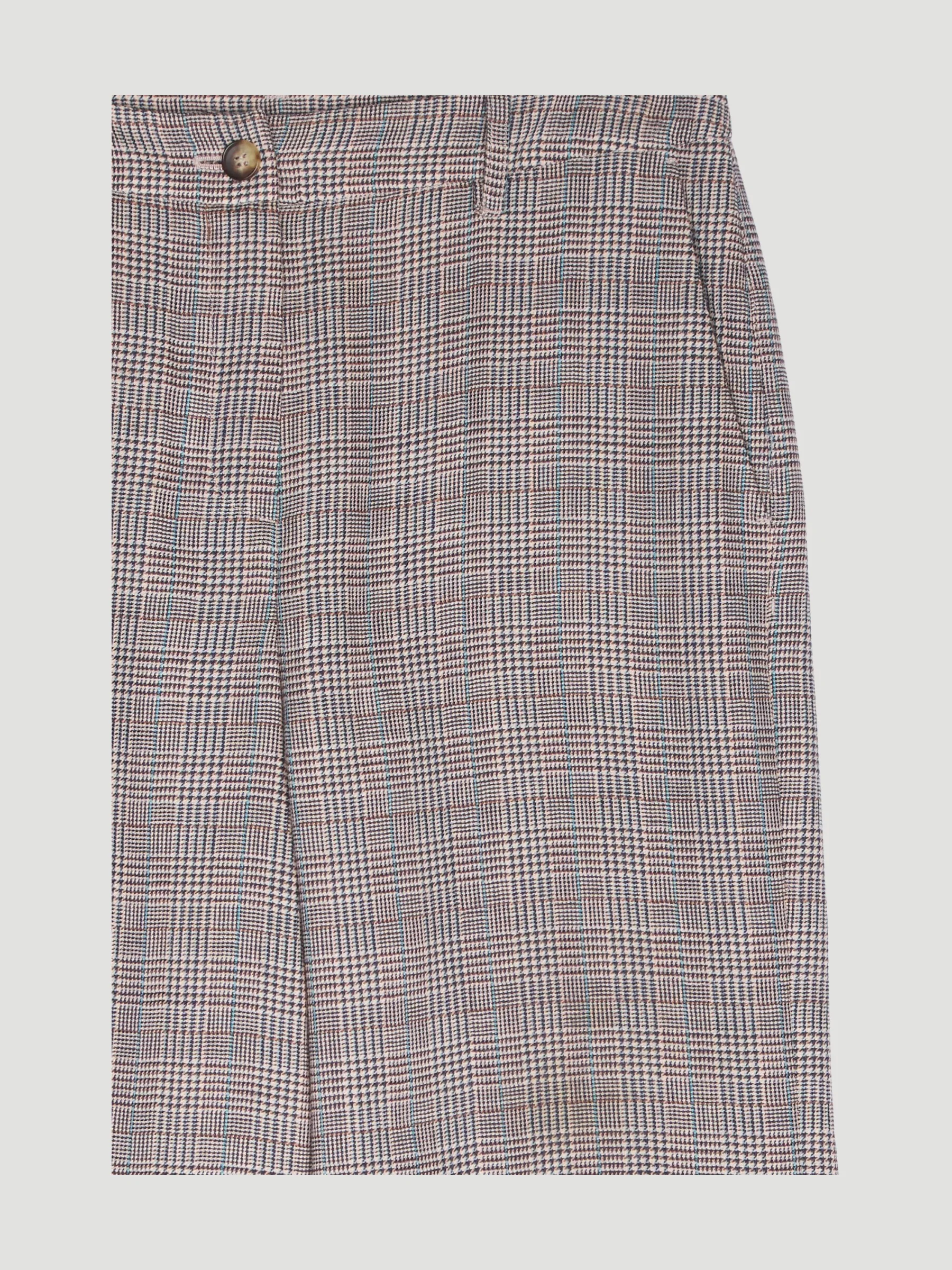 Secondhand Karo-Hose Flared aus reiner Bio-Merinowolle - Image 3