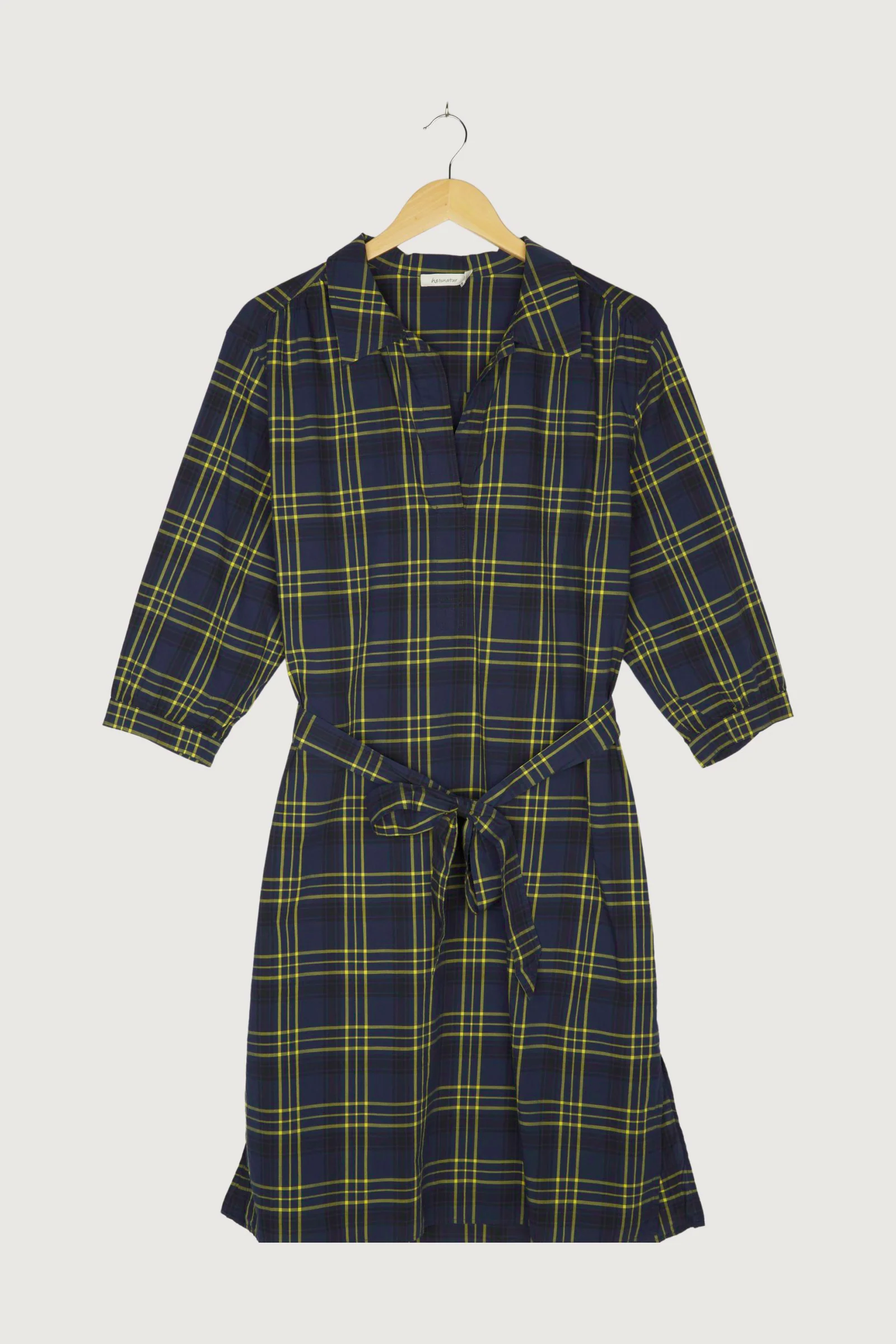 Secondhand Karo-Kleid aus reiner Bio-Baumwolle - Image 4