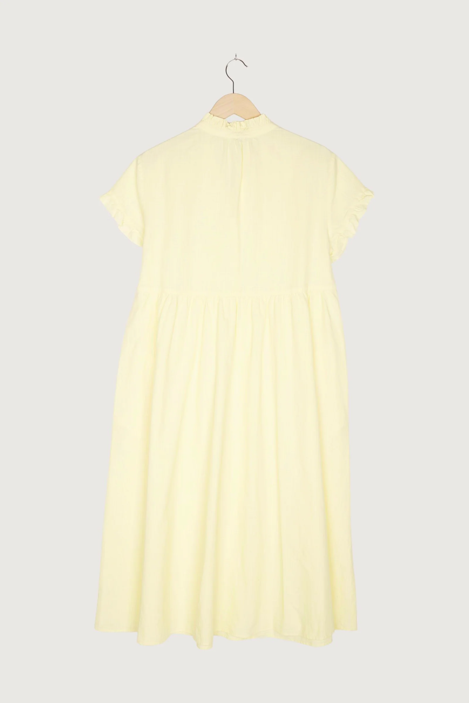 Secondhand Kleid mit Rüschen aus Bio-Baumwolle und Leinen - Image 11