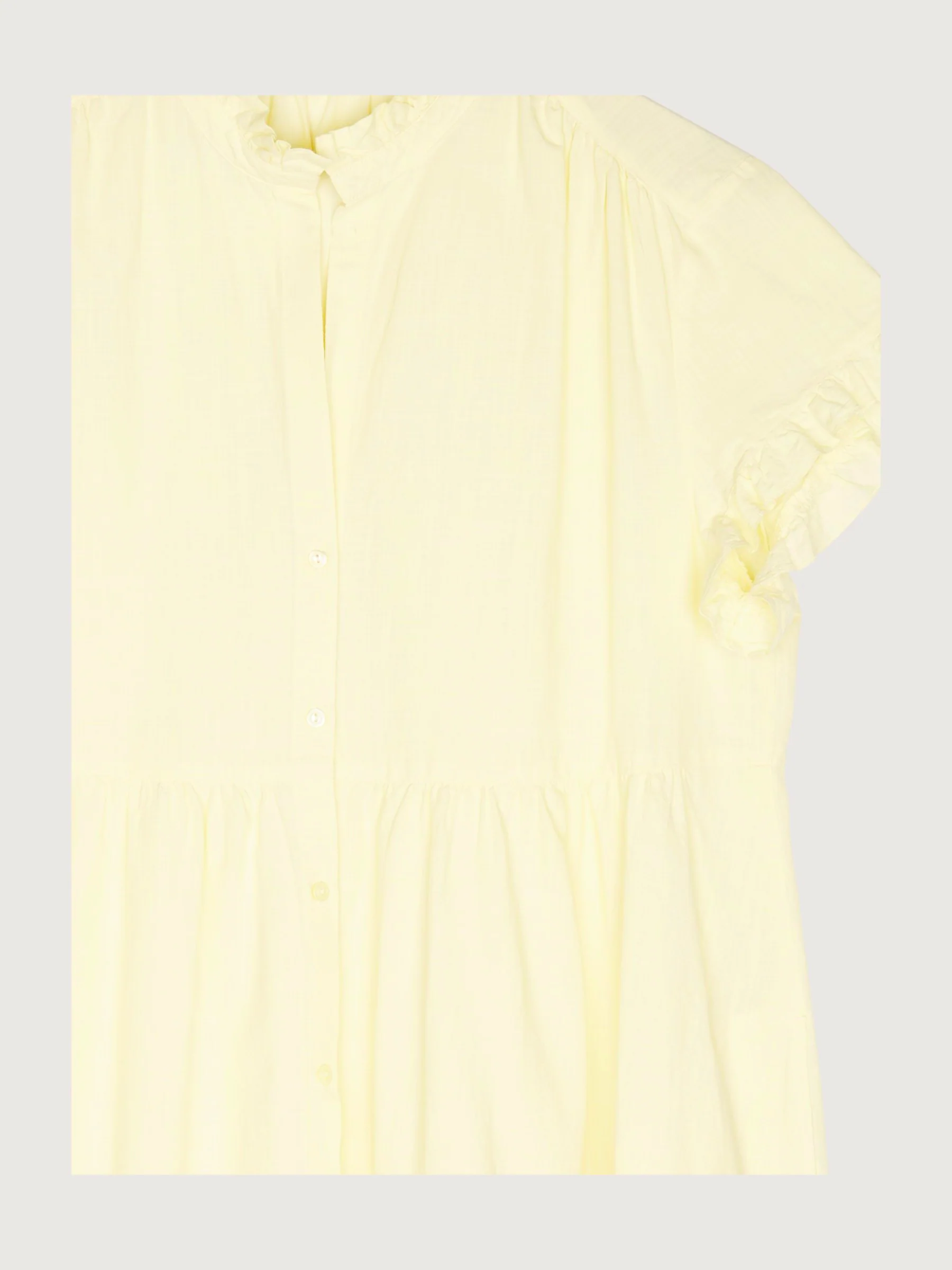 Secondhand Kleid mit Rüschen aus Bio-Baumwolle und Leinen - Image 12
