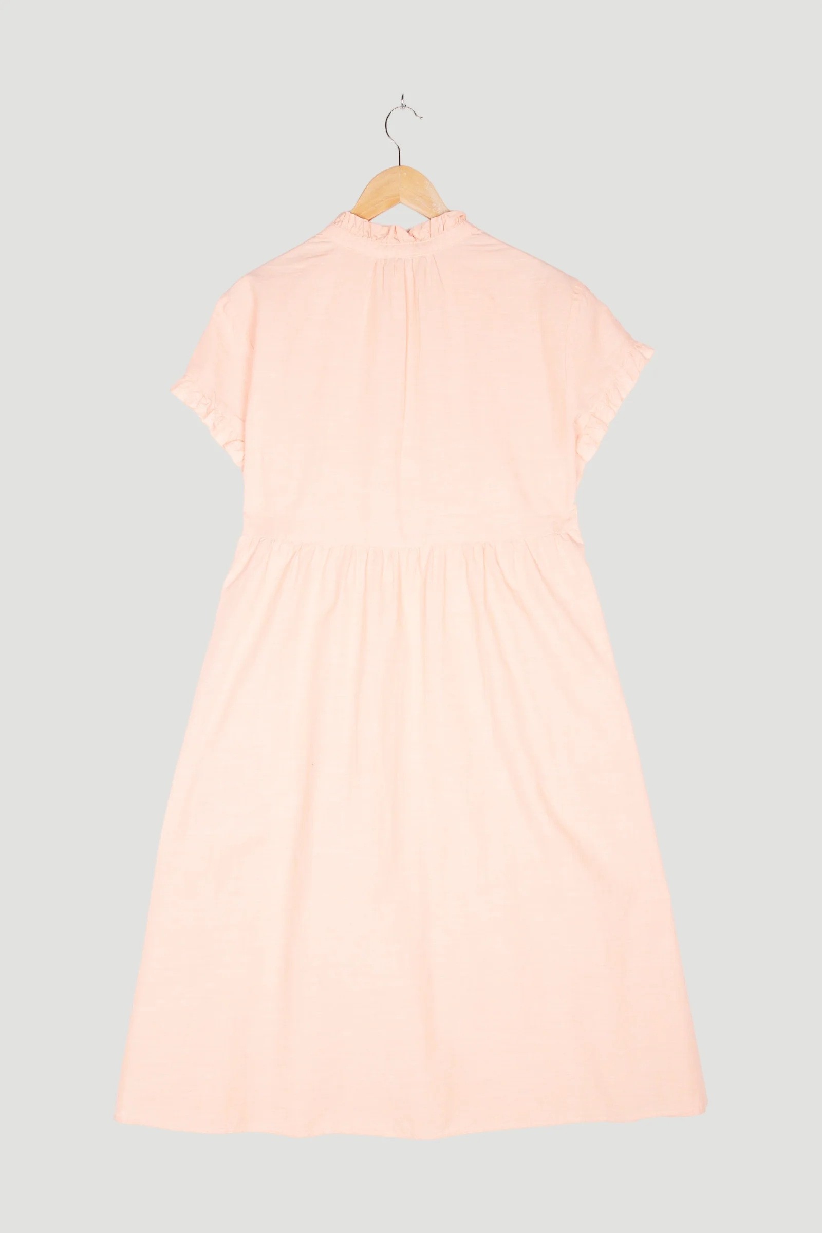 Secondhand Kleid mit Rüschen aus Bio-Baumwolle und Leinen - Image 2