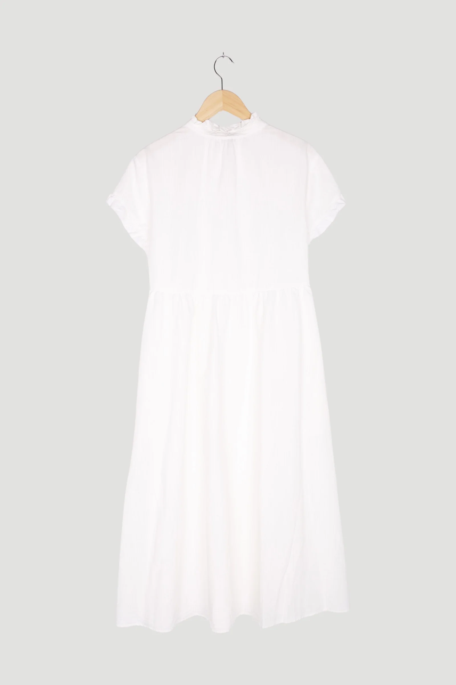 Secondhand Kleid mit Rüschen aus Bio-Baumwolle und Leinen - Image 8