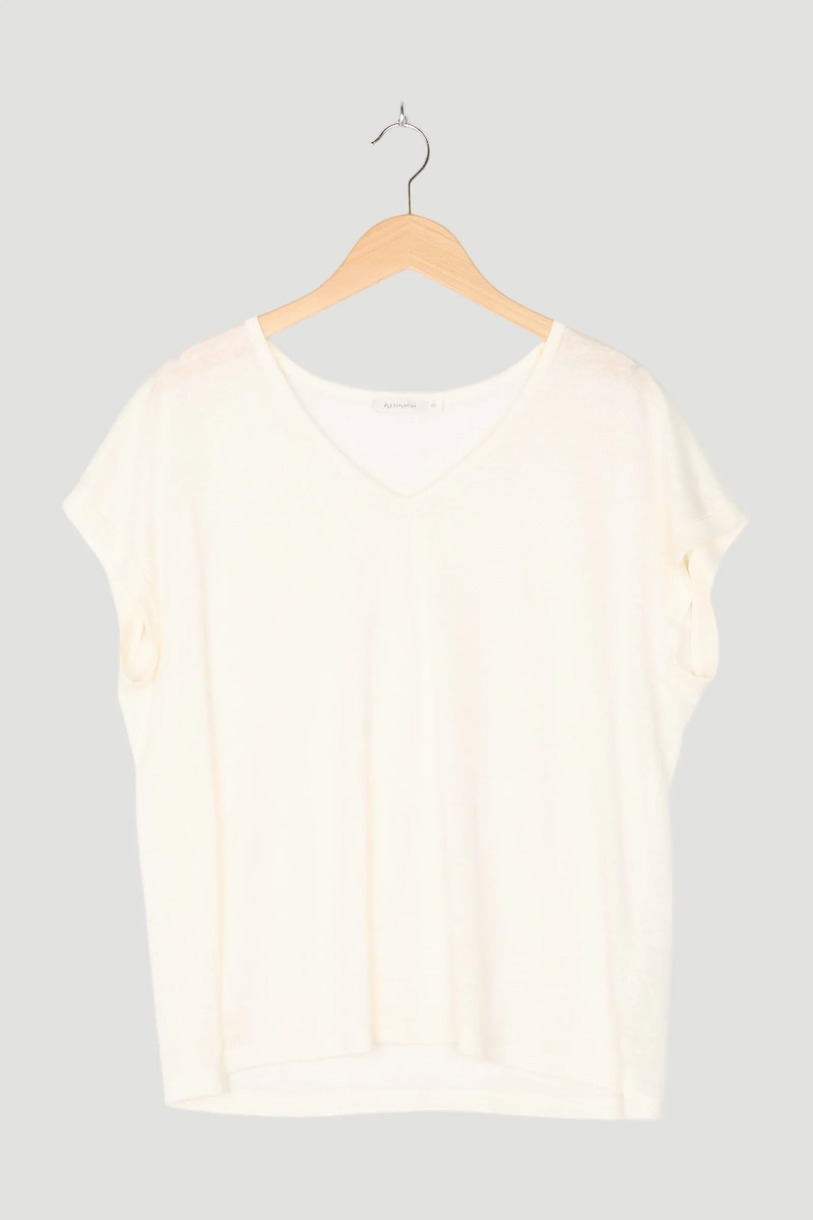 Secondhand Kurzarm-Shirt aus reinem Leinen