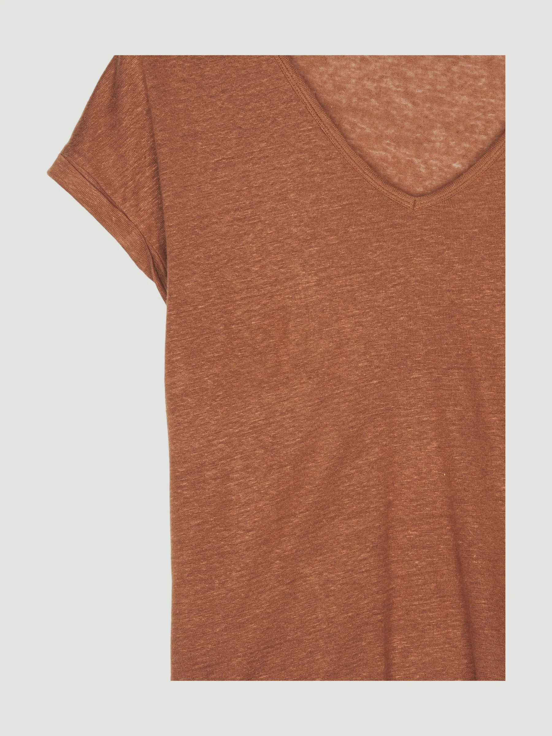 Secondhand Kurzarm-Shirt aus reinem Leinen - Image 12
