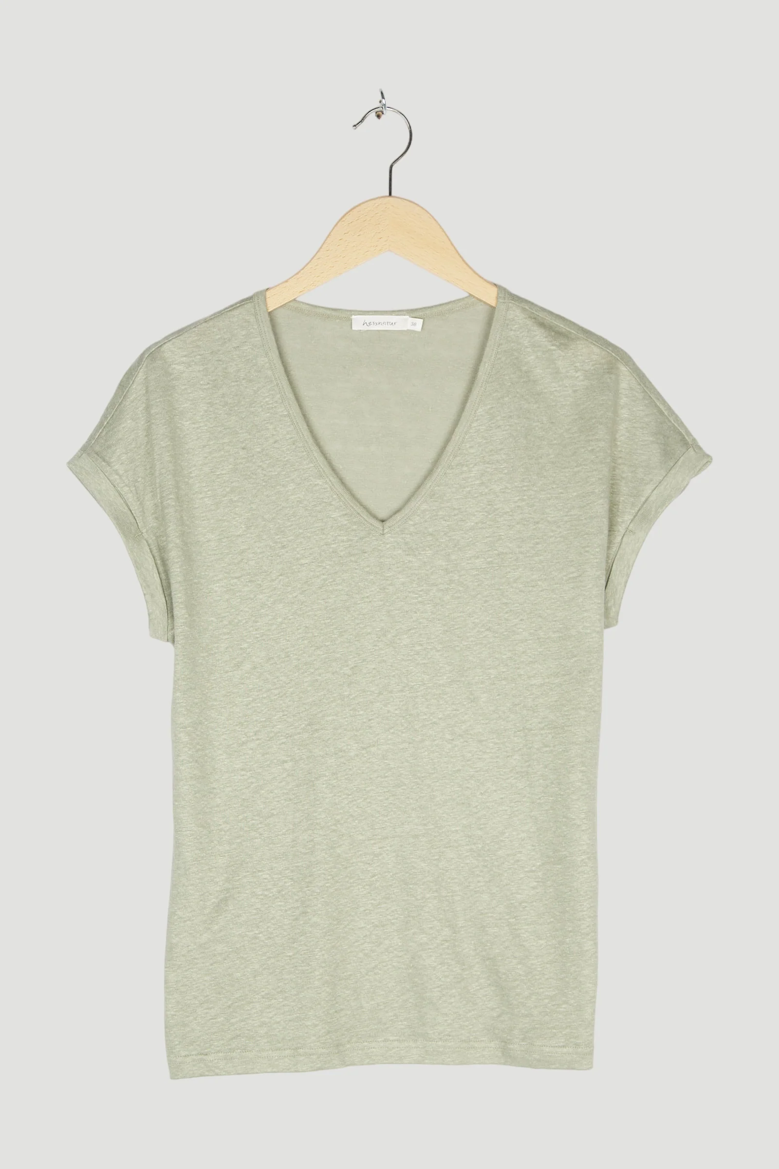 Secondhand Kurzarm-Shirt aus reinem Leinen - Image 4