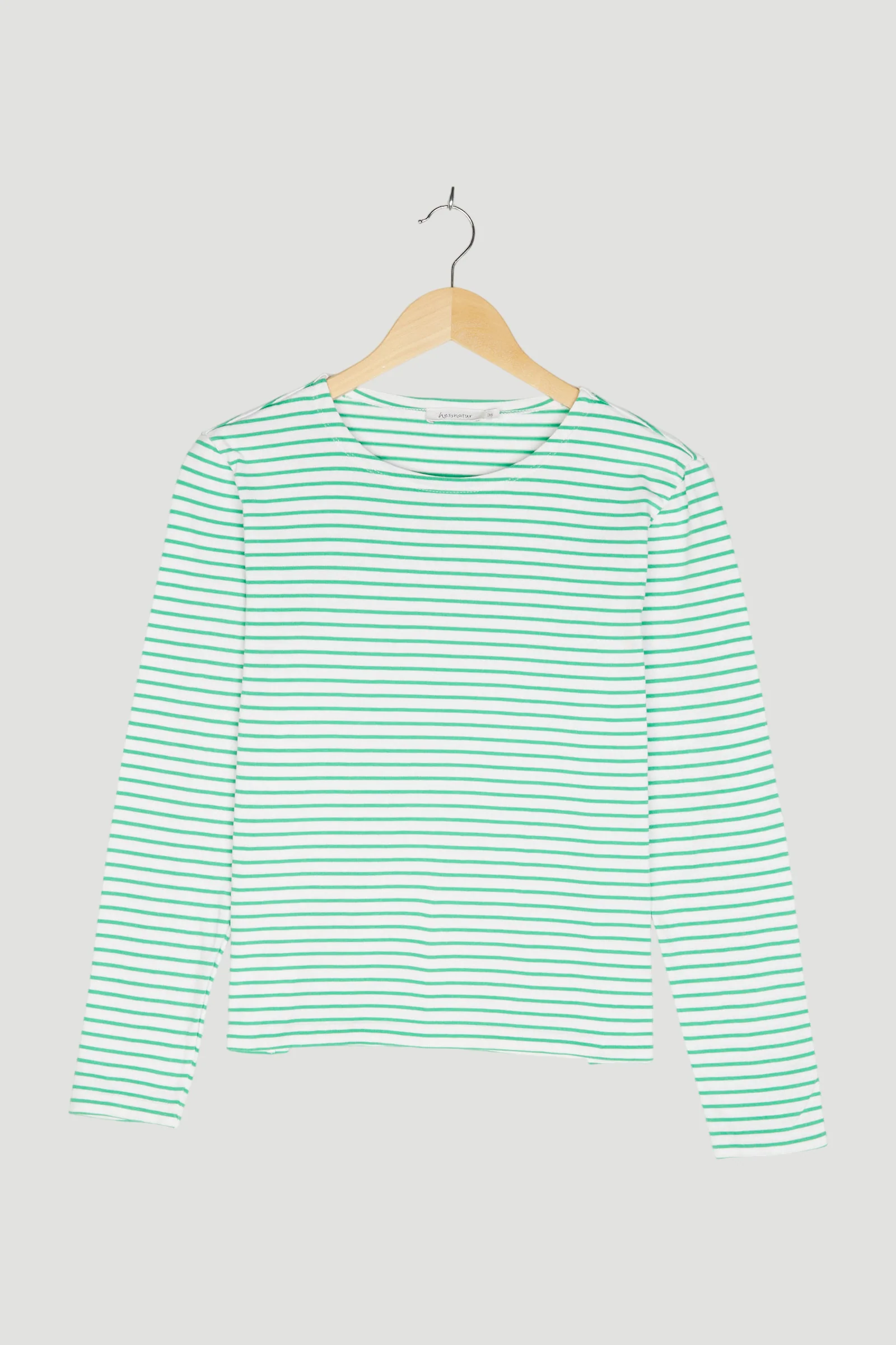 Secondhand Langarm-Ringelshirt aus reiner Bio-Baumwolle