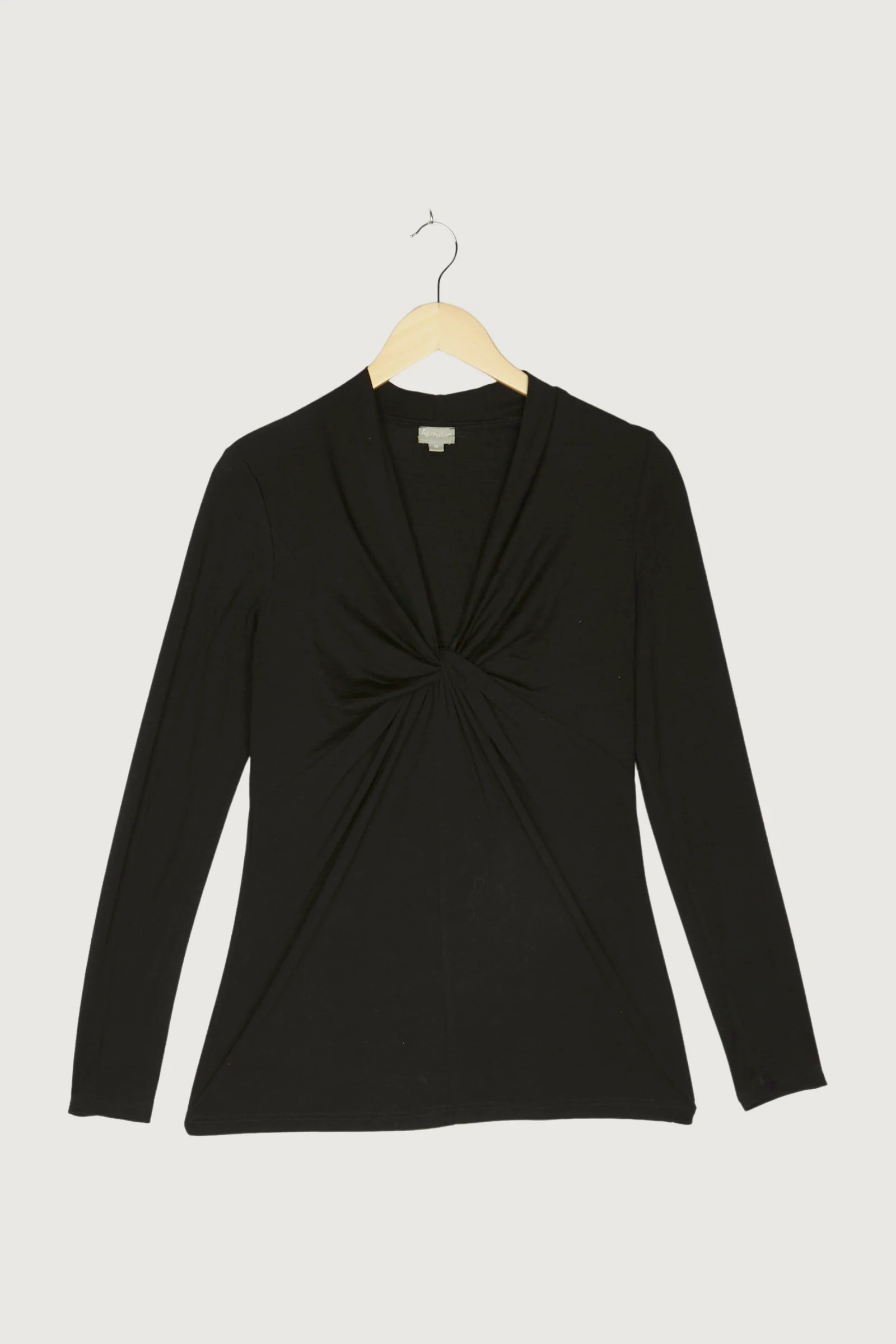 Secondhand Langarm-Shirt aus Bio-Schurwolle mit Seide