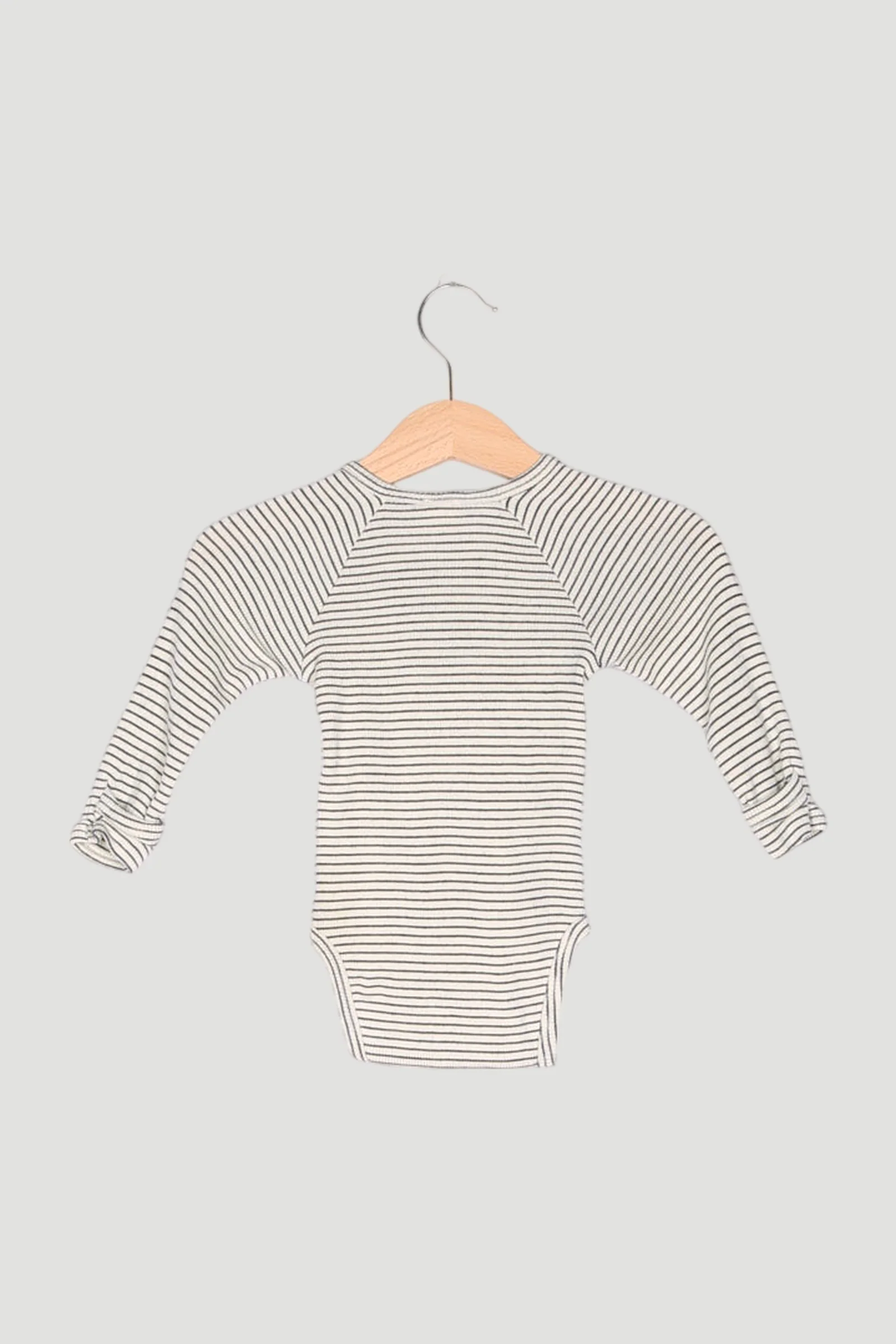 Secondhand Langarmwickelbody aus Bio-Merinowolle und Seide - Image 2
