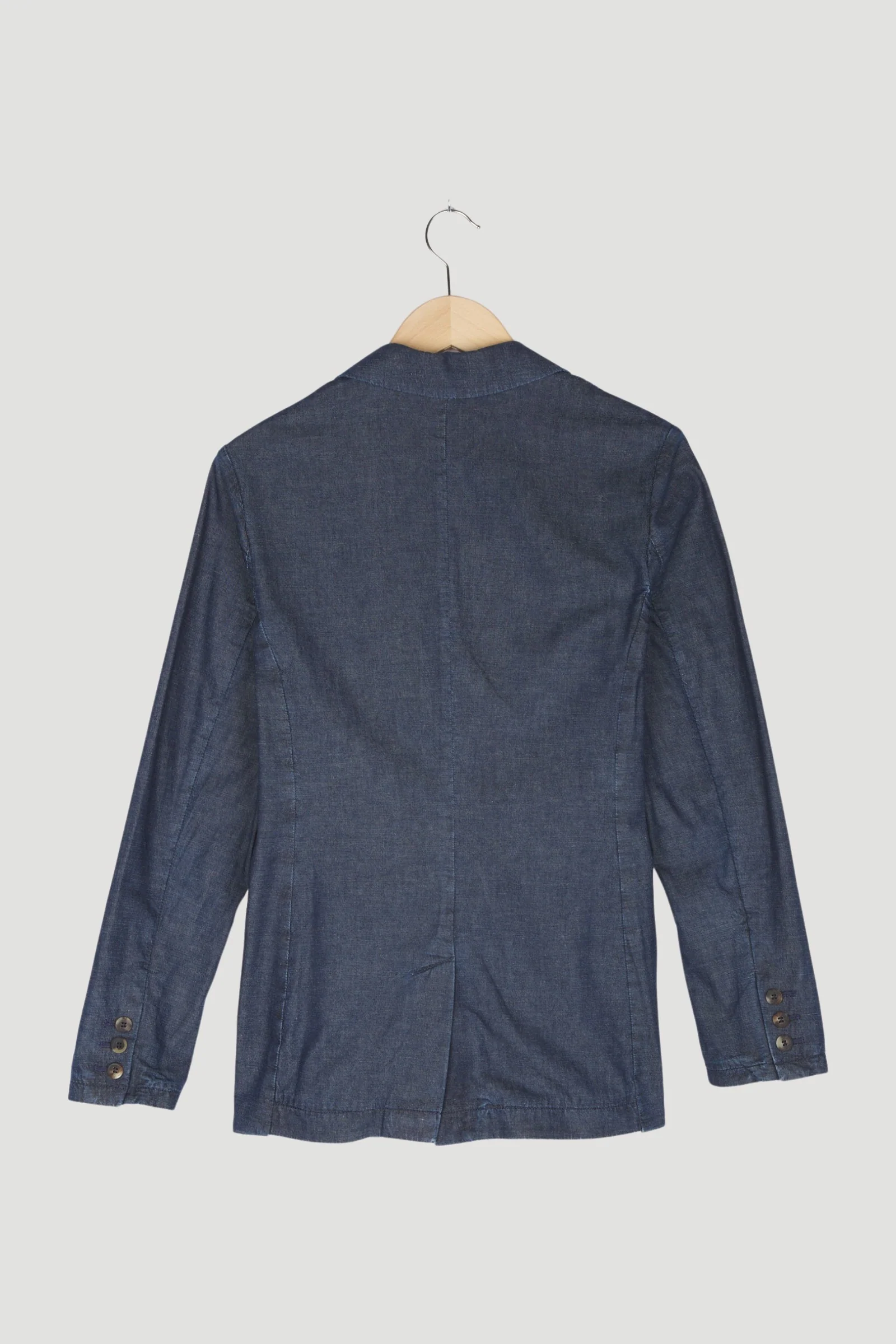 Secondhand Light Denim Blazer aus Bio-Baumwolle mit Leinen - Image 2