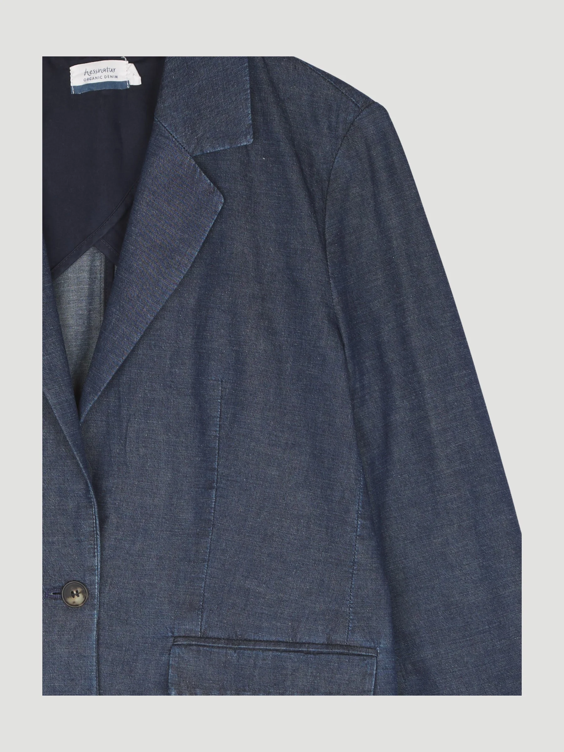 Secondhand Light Denim Blazer aus Bio-Baumwolle mit Leinen - Image 3