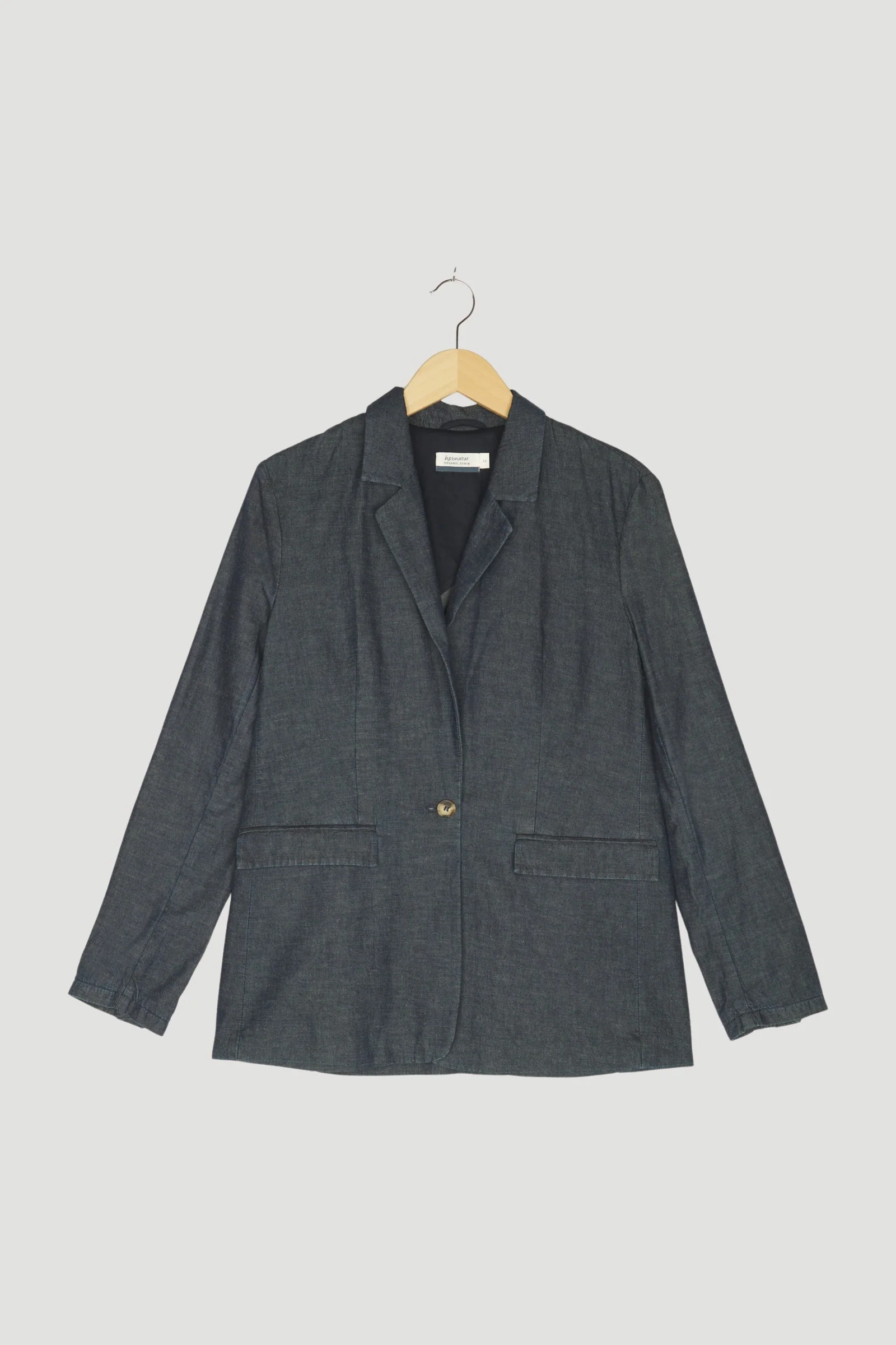 Secondhand Light Denim Blazer aus Bio-Baumwolle mit Leinen - Image 4