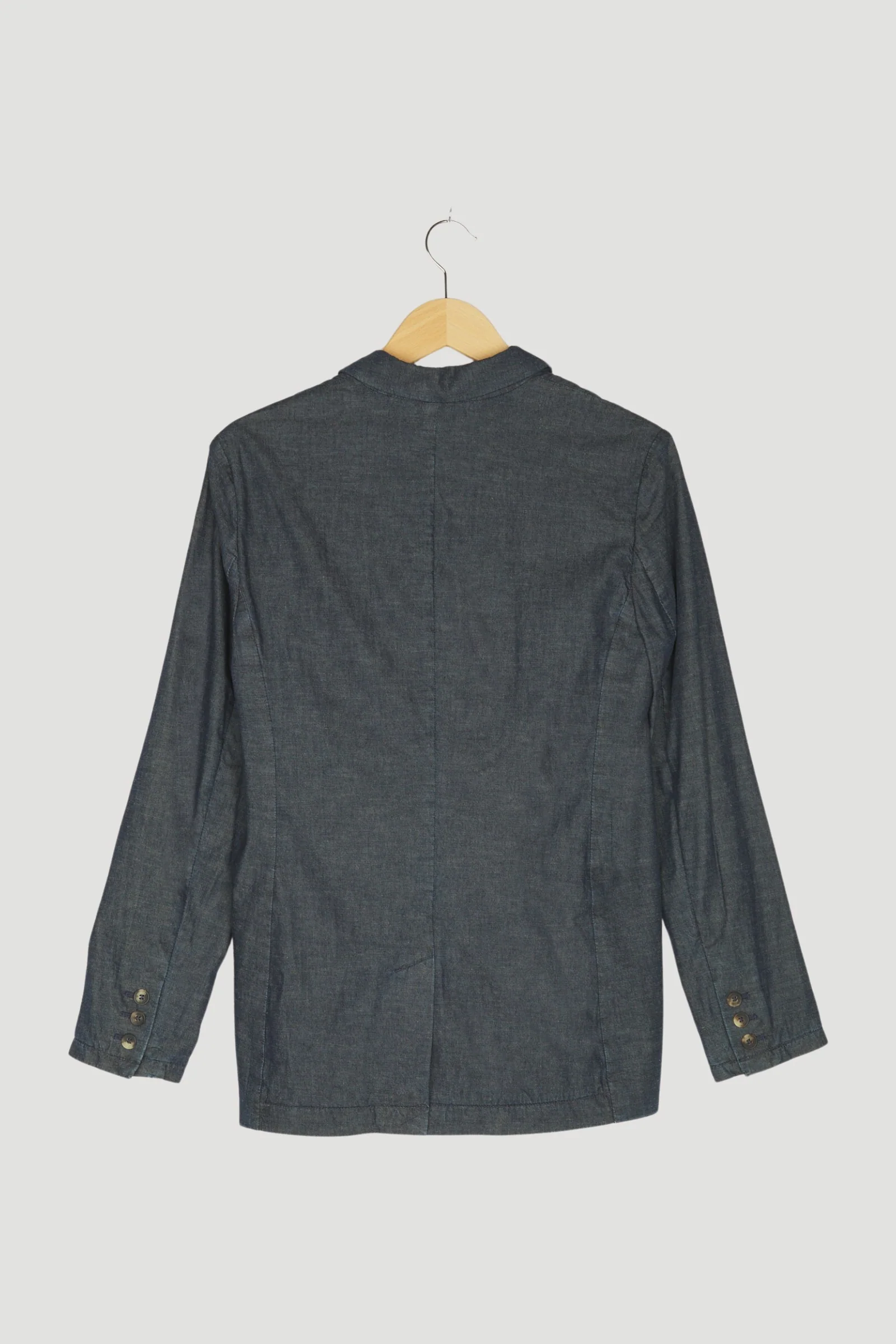 Secondhand Light Denim Blazer aus Bio-Baumwolle mit Leinen - Image 5
