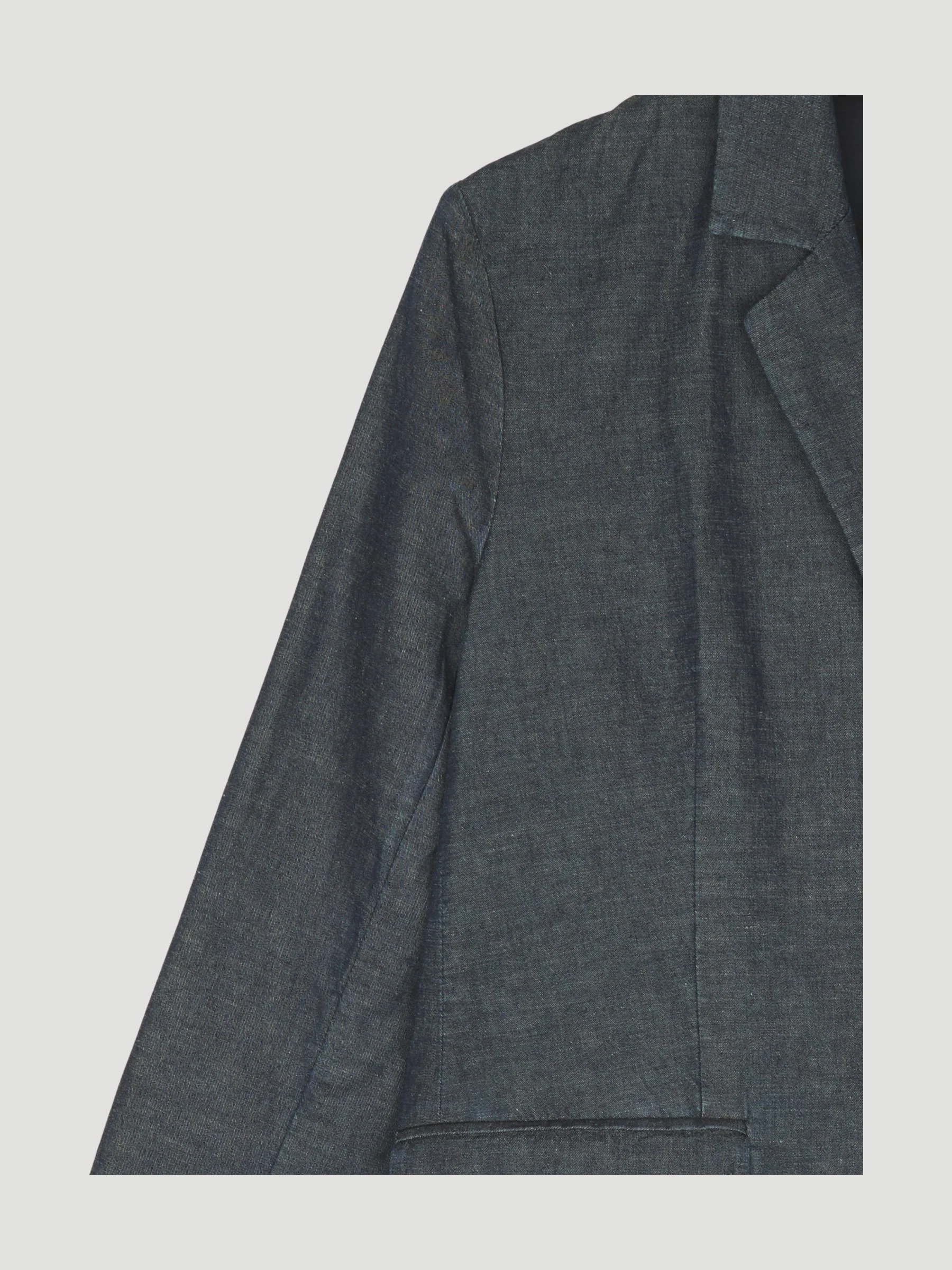Secondhand Light Denim Blazer aus Bio-Baumwolle mit Leinen - Image 6