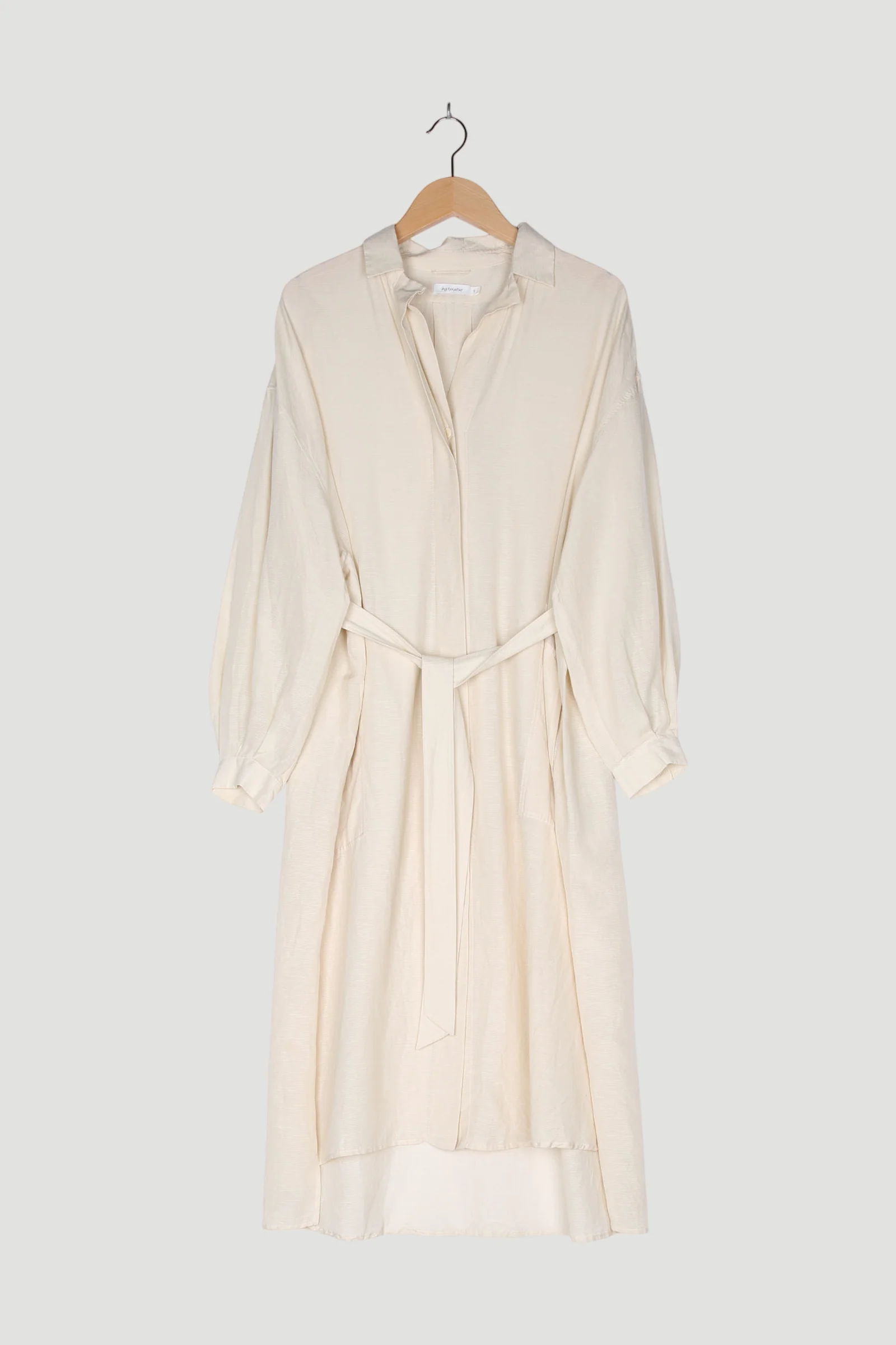 Secondhand Midi-Kleid aus Seide mit Hanf und Bio-Baumwolle