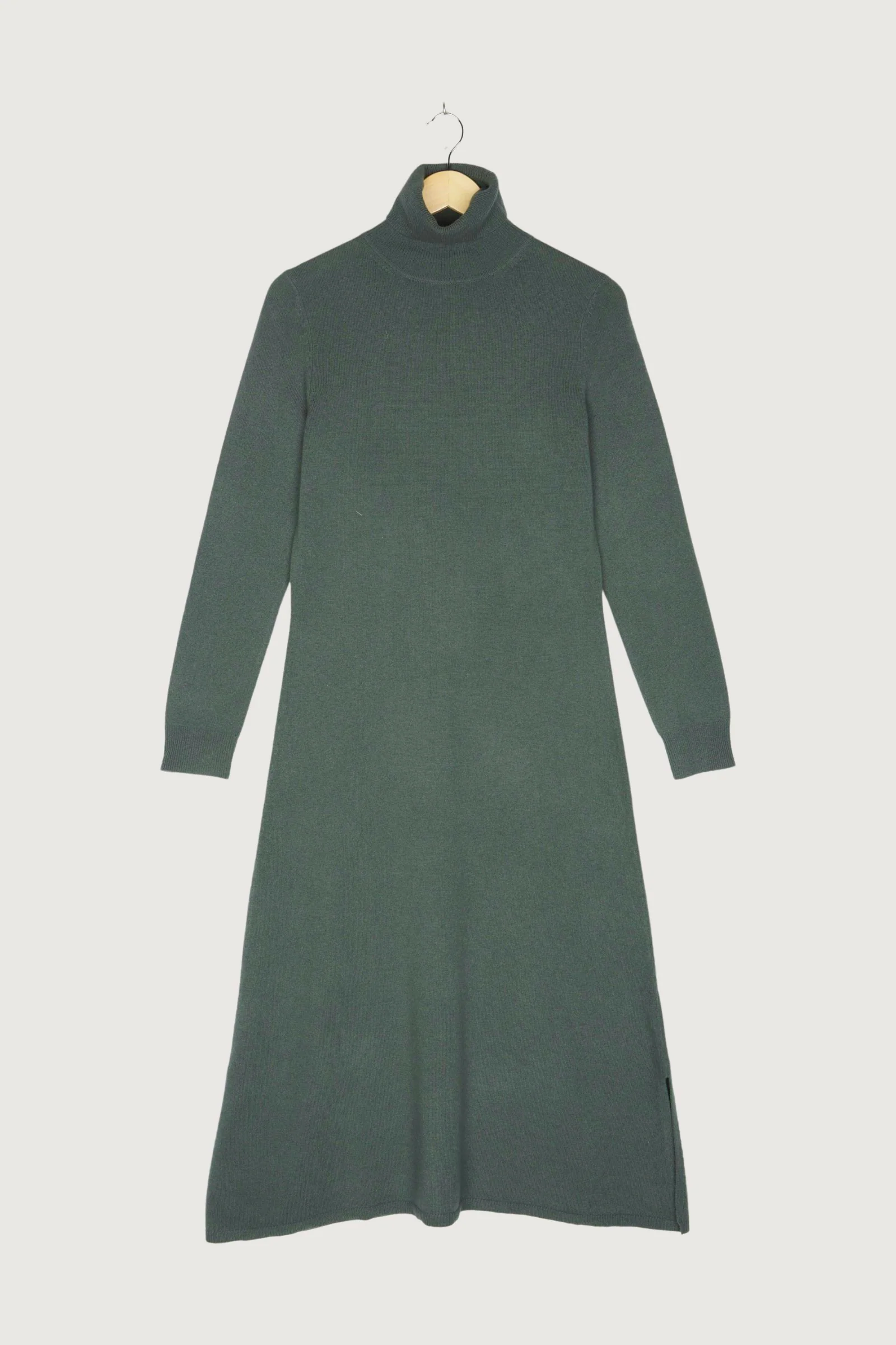 Secondhand Midi-Strickkleid aus Bio-Merinowolle mit Kaschmir