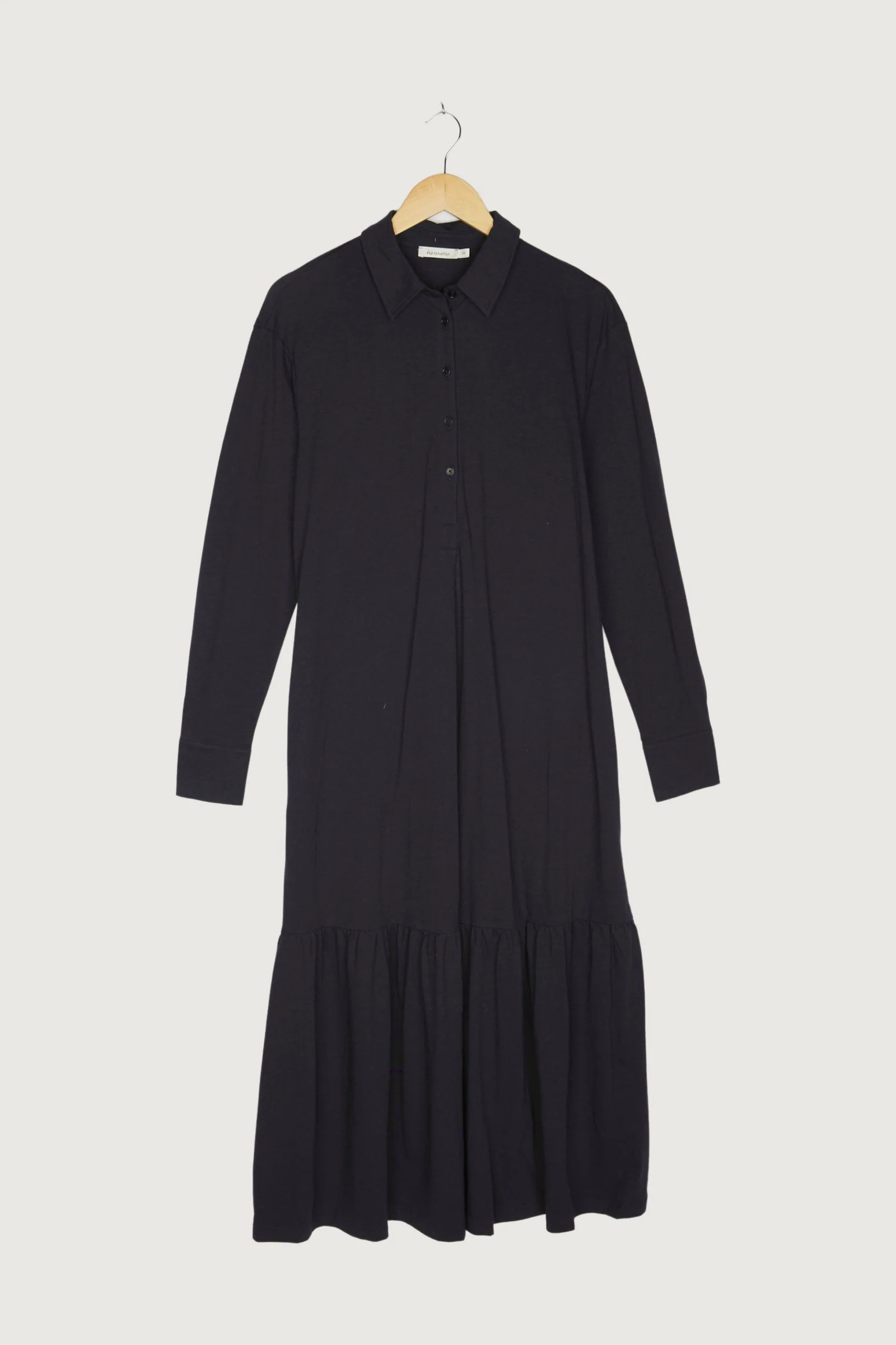 Secondhand Midikleid aus Bio-Baumwolle mit Bio-Schurwolle