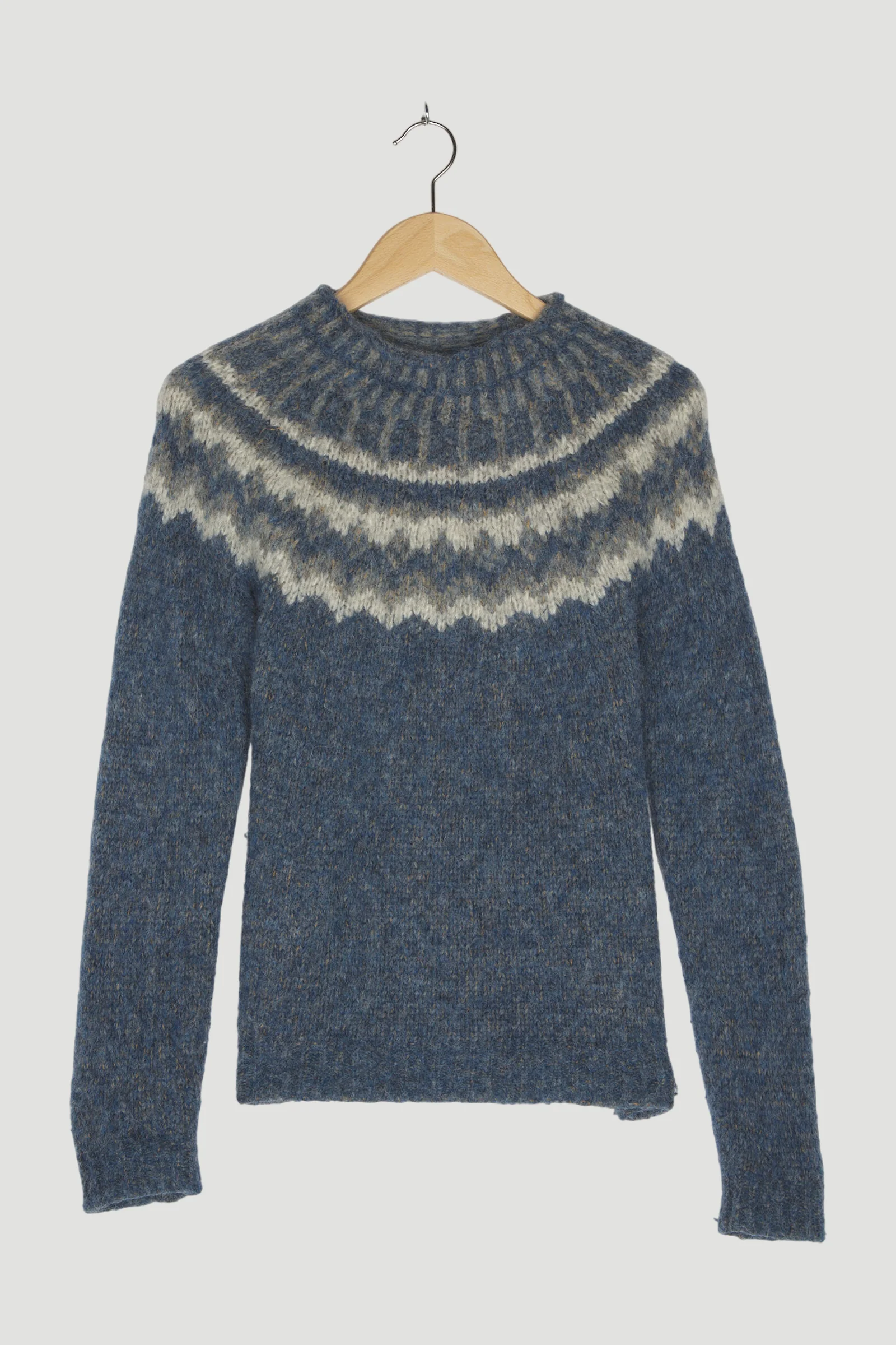 Secondhand Norweger-Pullover aus Alpaka mit Bio-Baumwolle