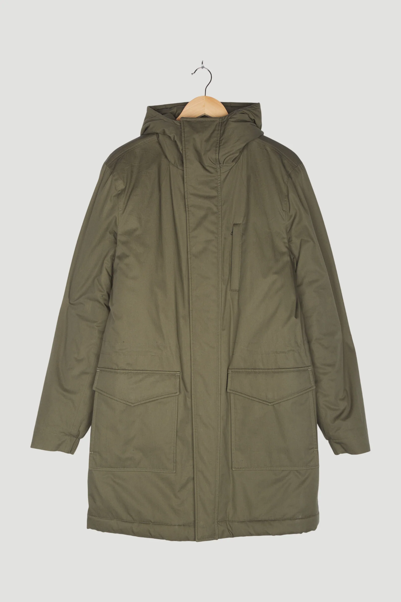 Secondhand Parka Nature Shell mit Schurwoll-Kapok-Wattierung