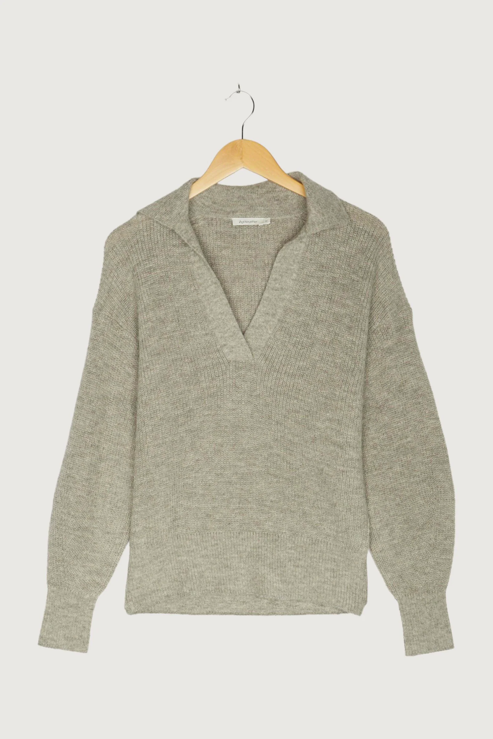 Secondhand Polo-Pullover aus reinem Alpaka
