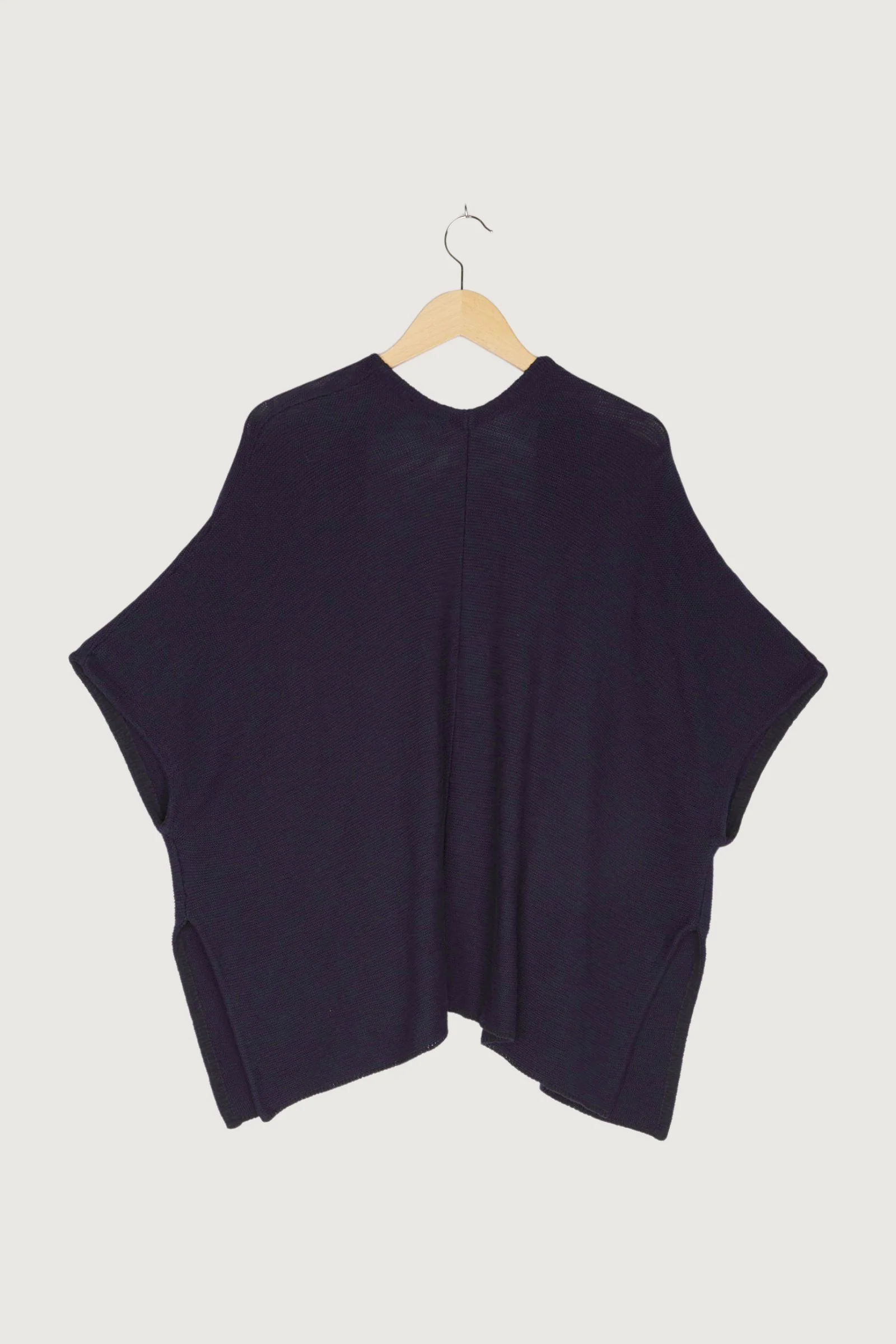 Secondhand Poncho Strickjacke aus reiner Bio-Baumwolle - Image 2