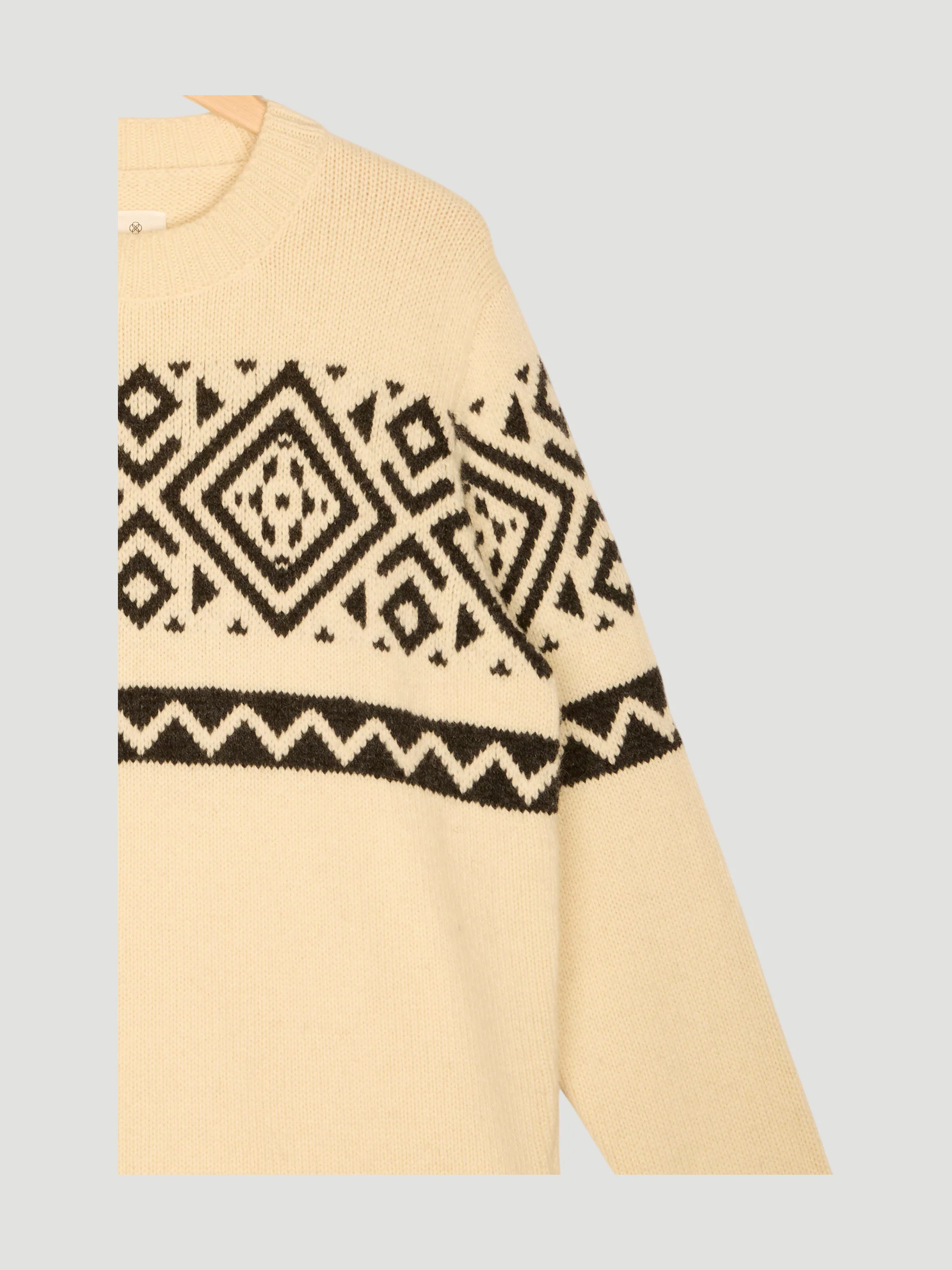 Secondhand Pullover Jacquard aus reiner Schurwolle - Image 3